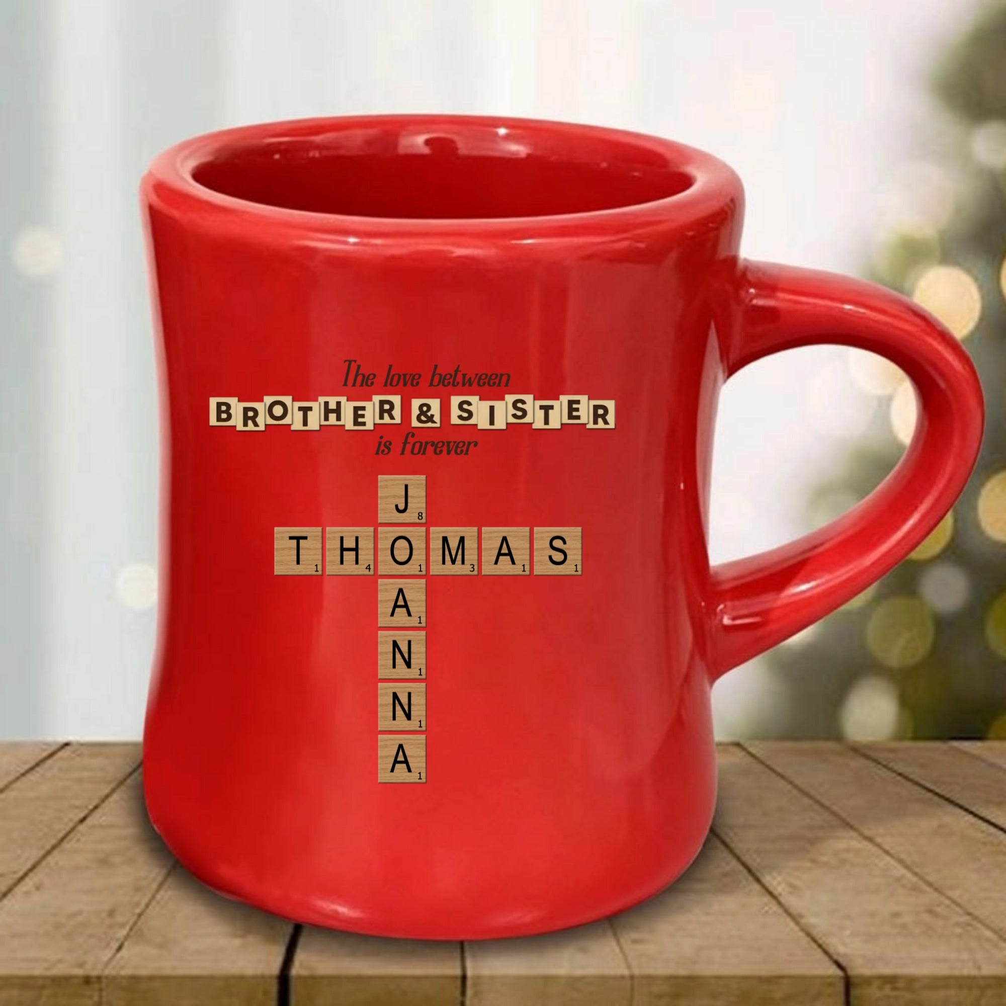 The Love Between Borthers & Sisters Personalized Mug - Perfect Gift for Christmas, Birthday & Just Because Occasions