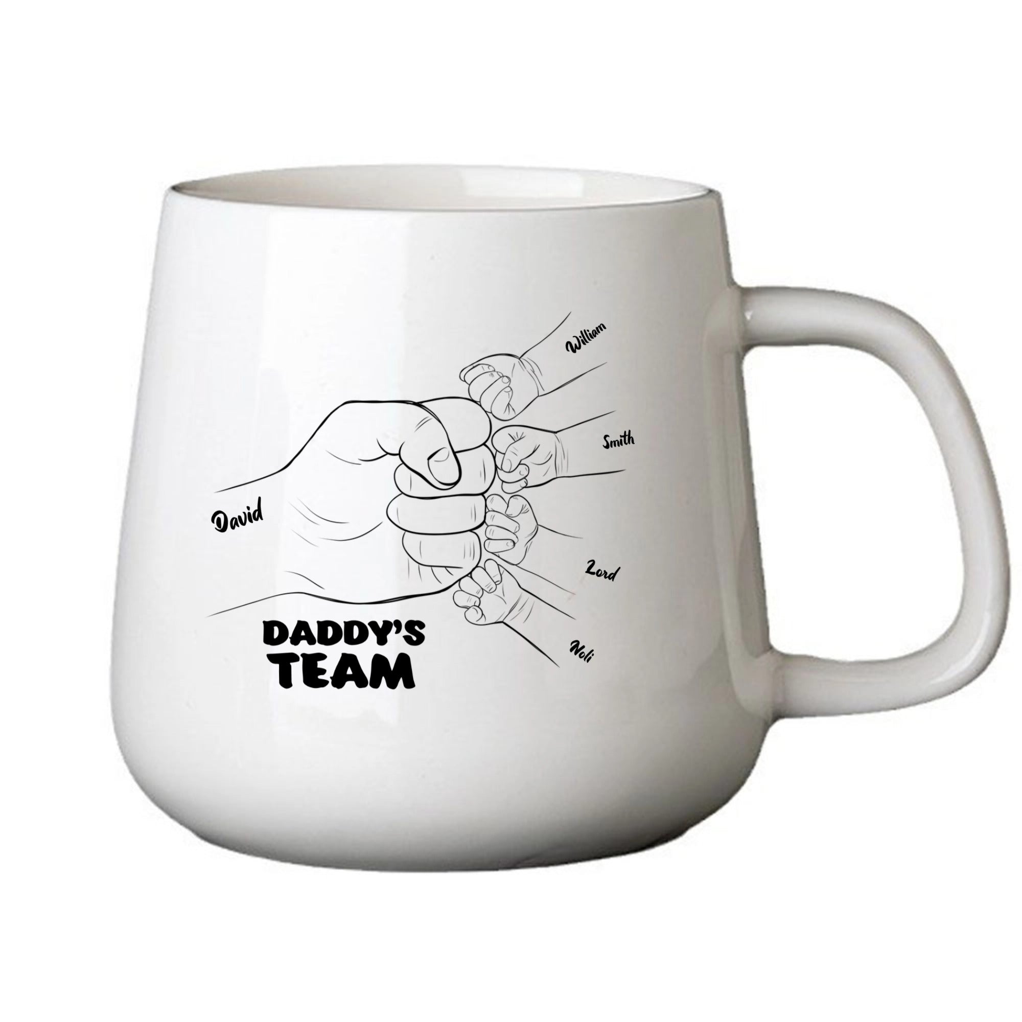 Daddy's Team Personalized Mug Gift for Father, Brothers