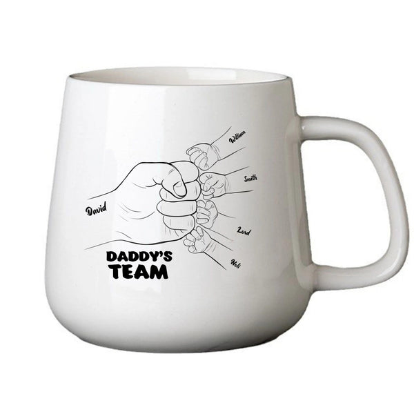 Daddy's Team Personalized Mug Gift for Father, Brothers