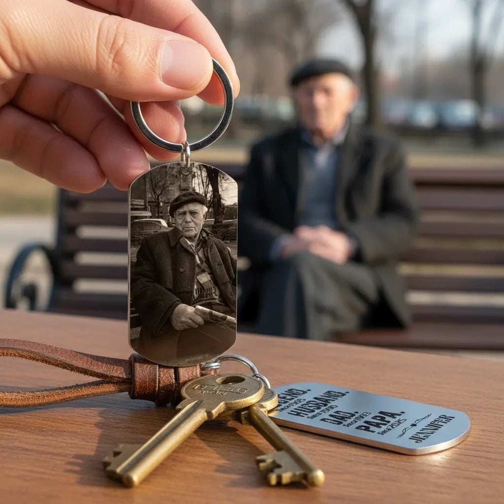 Personalized Theme Time-Themed Keychain. It Is Very Suitable For Father's Day, Birthdays, And Can Also Be Given As A Gift To Fathers, Grandfathers, Legendary Figures, And Husbands