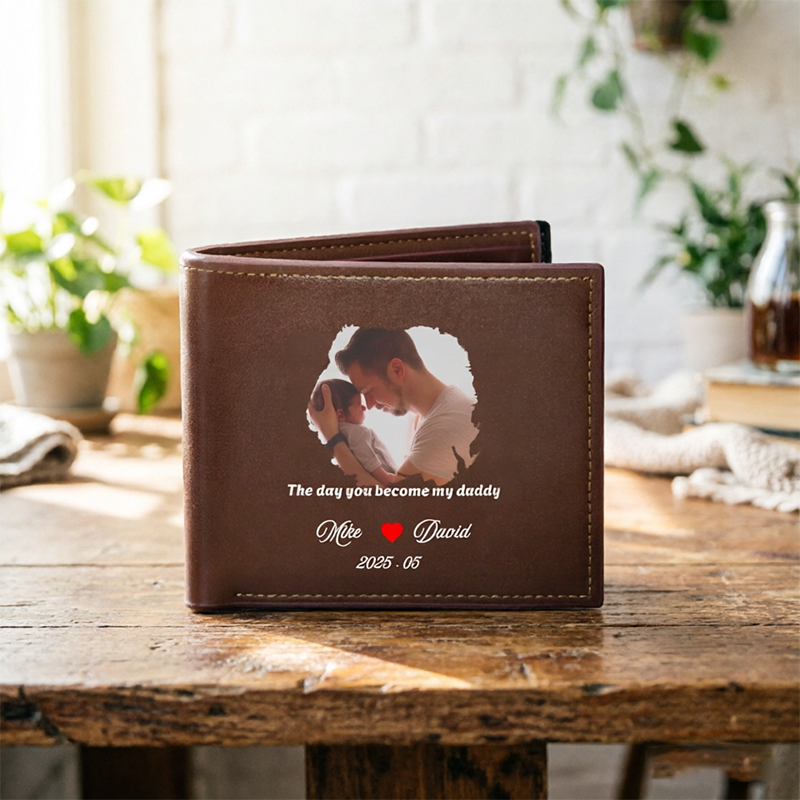 The Personalized Custom Father Photo Wallet Is The Best Gift To Give To Your Father On Father's Day