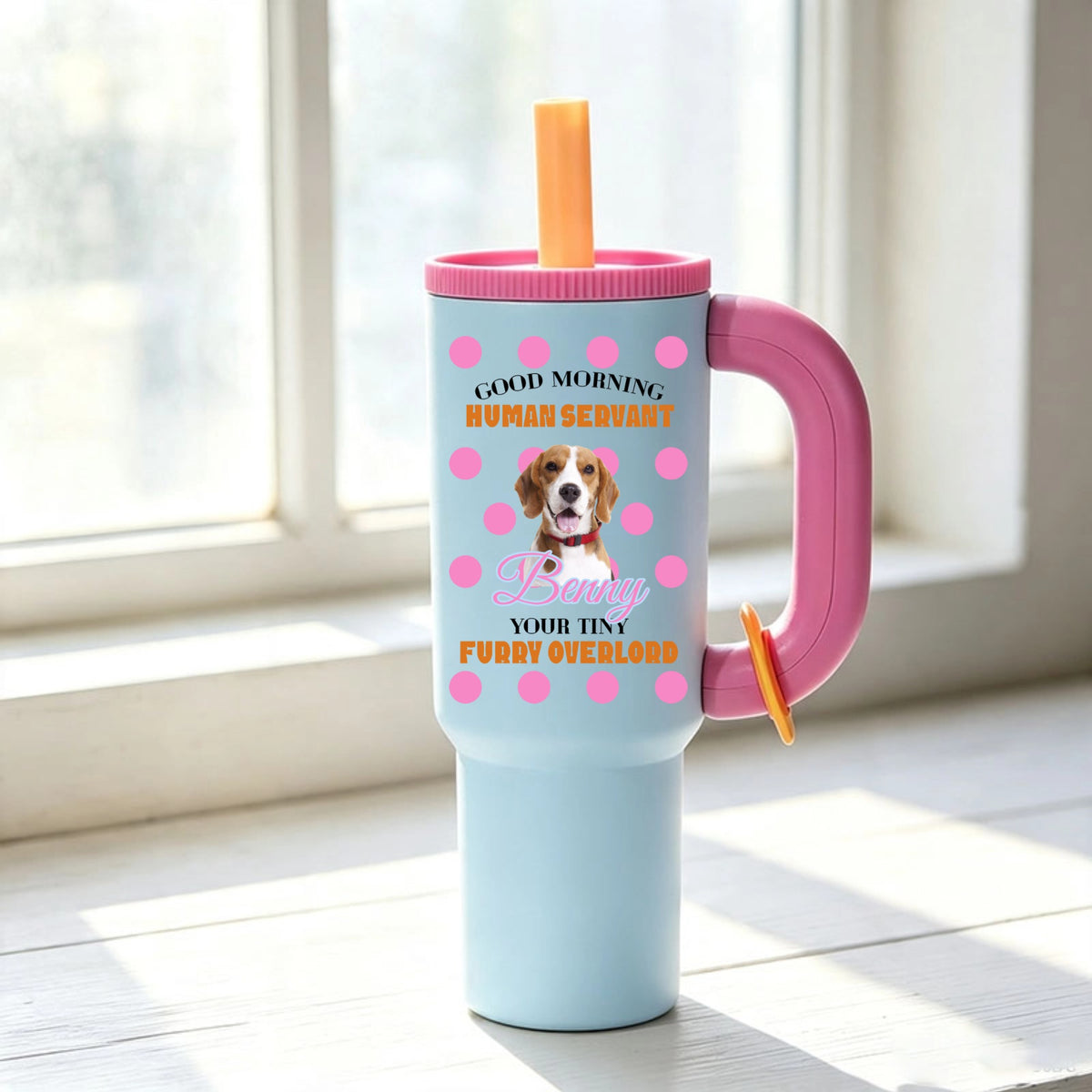 Personalized Pet Portrait Design, Custom Insulated Tumbler Product, the Perfect Gift for Pet Lovers