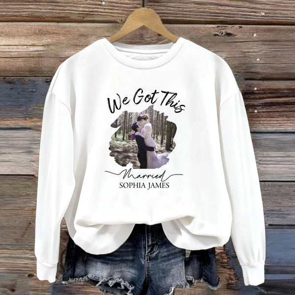 Personalized White Sweatshirt Gift for Self, Friends, Couples