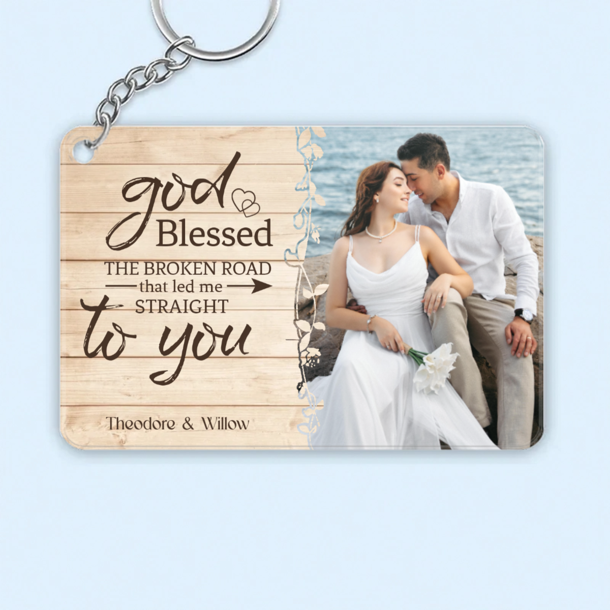 Personalized Couple Photo Keychain, Gift for Couples, Perfect for Wedding, Anniversary, Valentine's Day