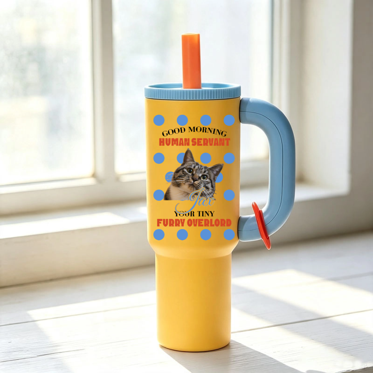 Personalized Pet Portrait Design, Custom Insulated Tumbler Product, the Perfect Gift for Pet Lovers