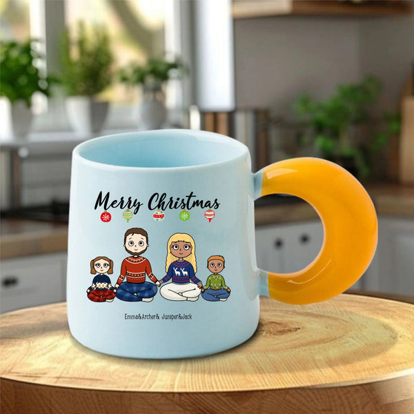 Merry Christmas From The Family Personalized Mug, Holiday Gift For Families, Christmas Celebration And Family Reunion