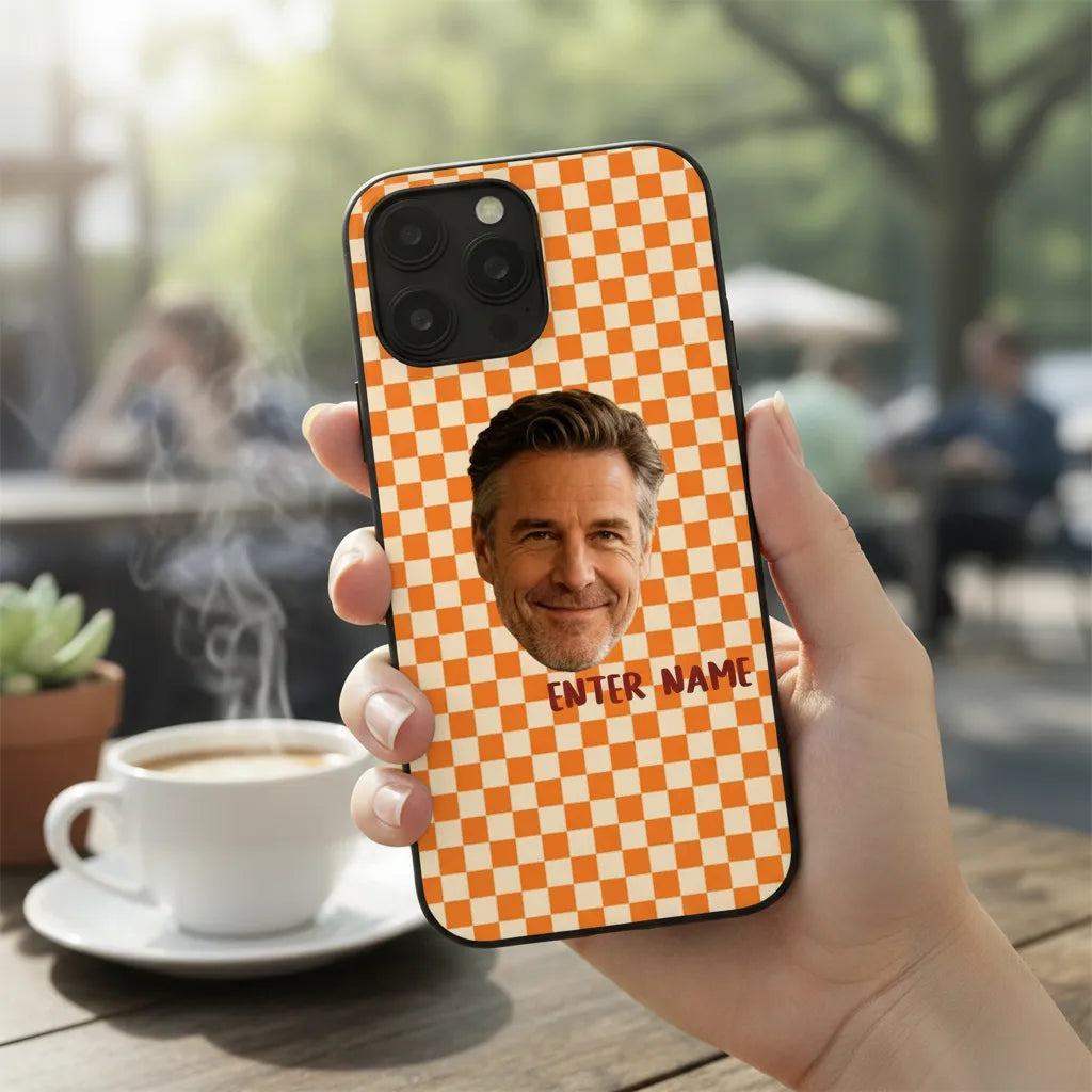Personalized Checkerboard Phone Case, A Unique Custom Creation, The Ultimate Gift For Any Occasion