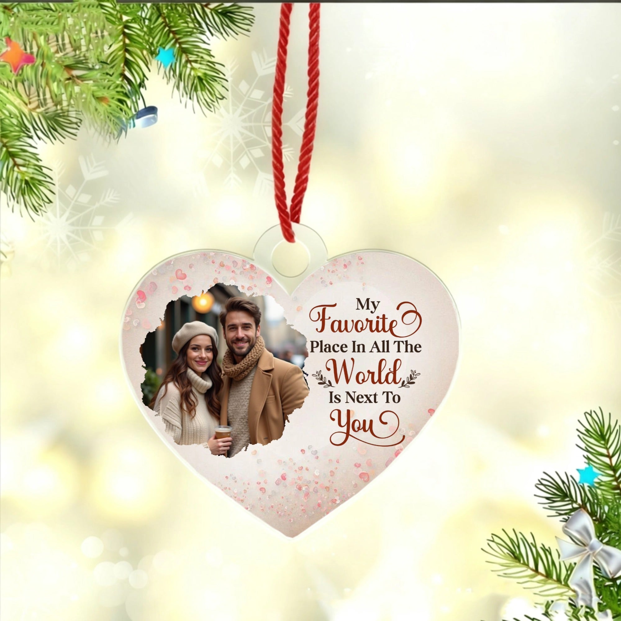Creative Customized Acrylic Christmas Gift Personalized Ornaments Decoration Gift for Couples & Loved Ones