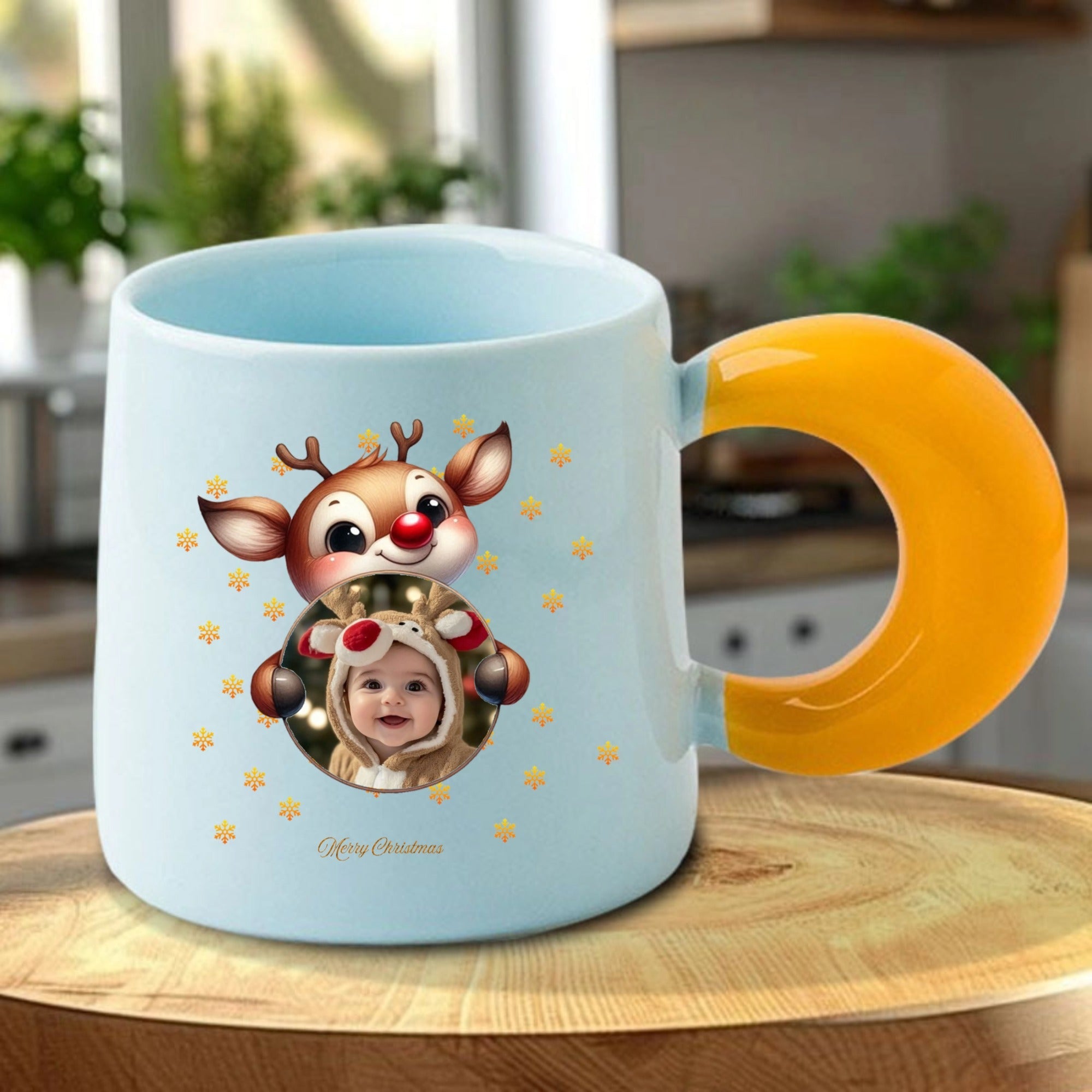 Photo & Text Personalized Cute Christmas Mug Gift for Loved Ones