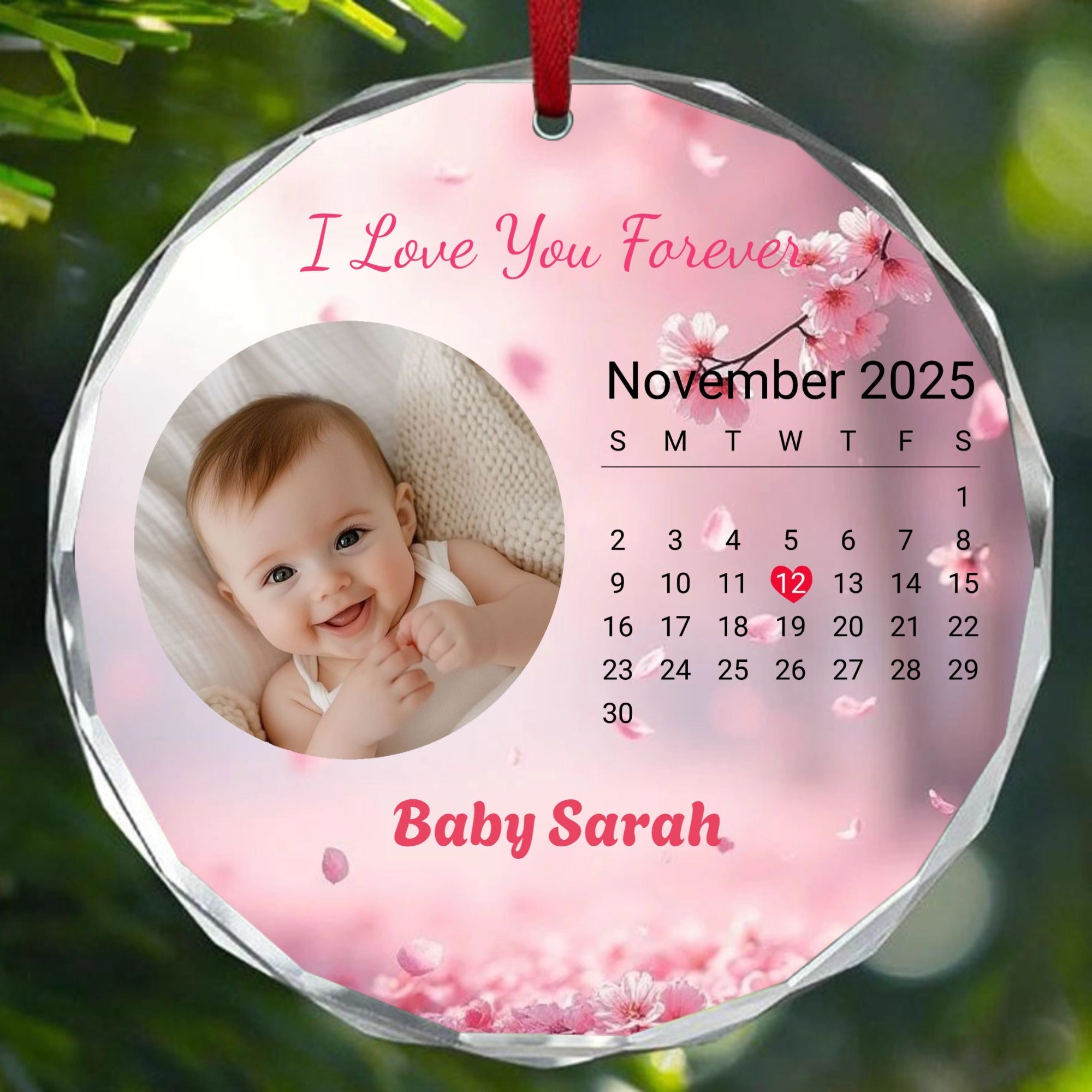 Personalized Custom Title Ornament, Heartfelt Gift for New Parents, Perfect for Baby Shower, Christening, Newborn Celebration