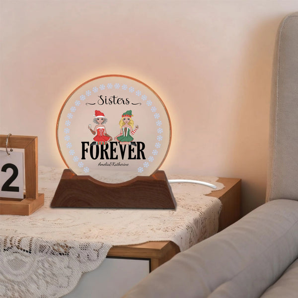 Besties Forever Personalized Night Light, Friendship Gift for Girls, and Best Friends, Birthday and Room Decor