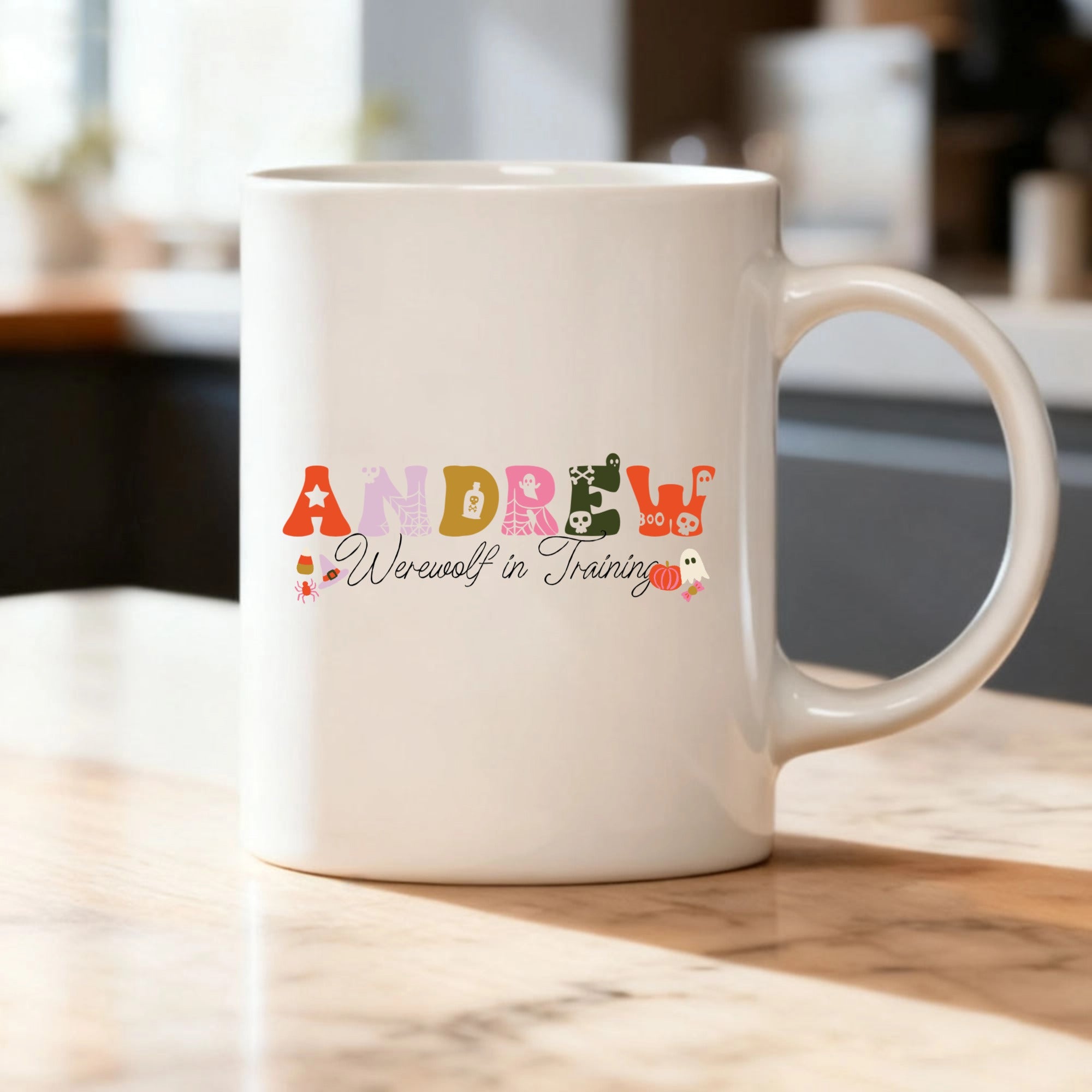 Personalized Spooky Cute Name Halloween Mug, For Those Who Love Halloween