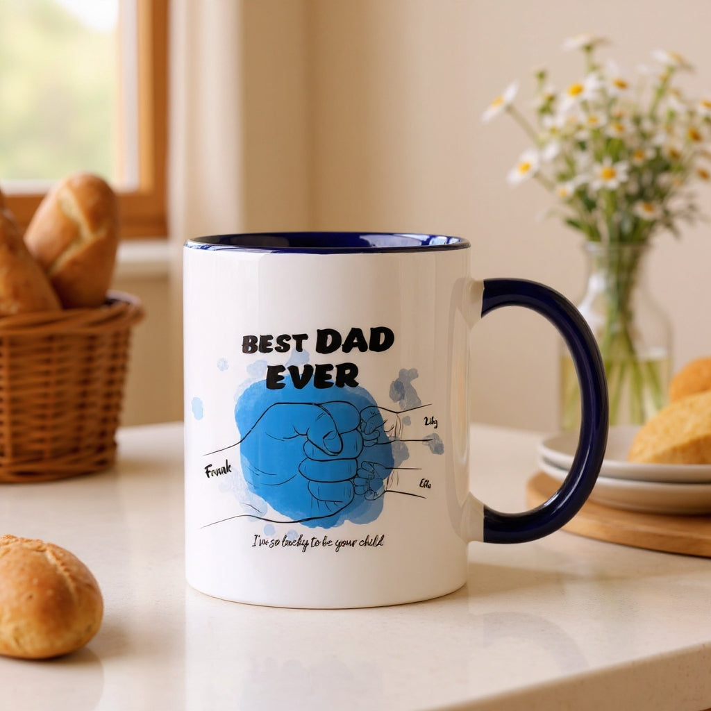 Best Dad Ever Custom Mug, Gift for Father’s Day, Birthday, All Family Occasions