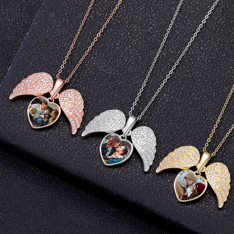 My Guardian Angel Always Close to My Heart Personalized Necklace, Gift for Couples, Lovers, Perfect for Anniversaries, Valentine’s Day, Special Memories