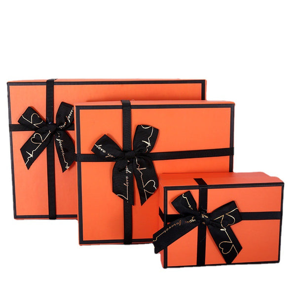 Orange Gift Box (empty) - Perfect for Gifting, Trendy and Sophisticate ...
