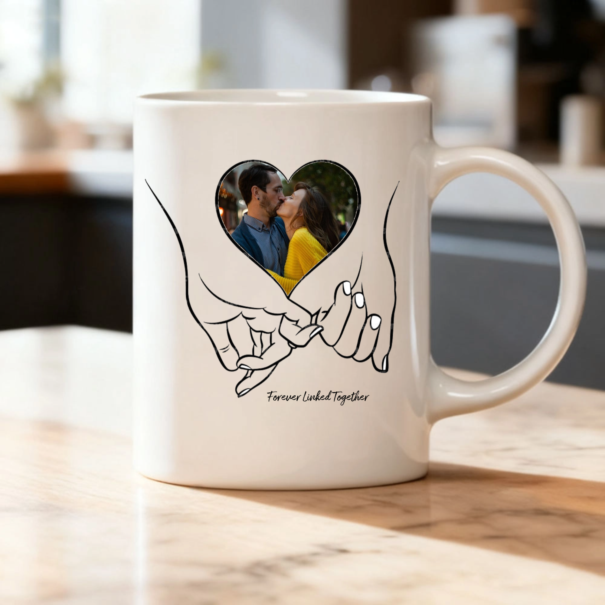 Custom Ceramic Mug with Your Memory - Personalized Photo Mug Gift for Couples