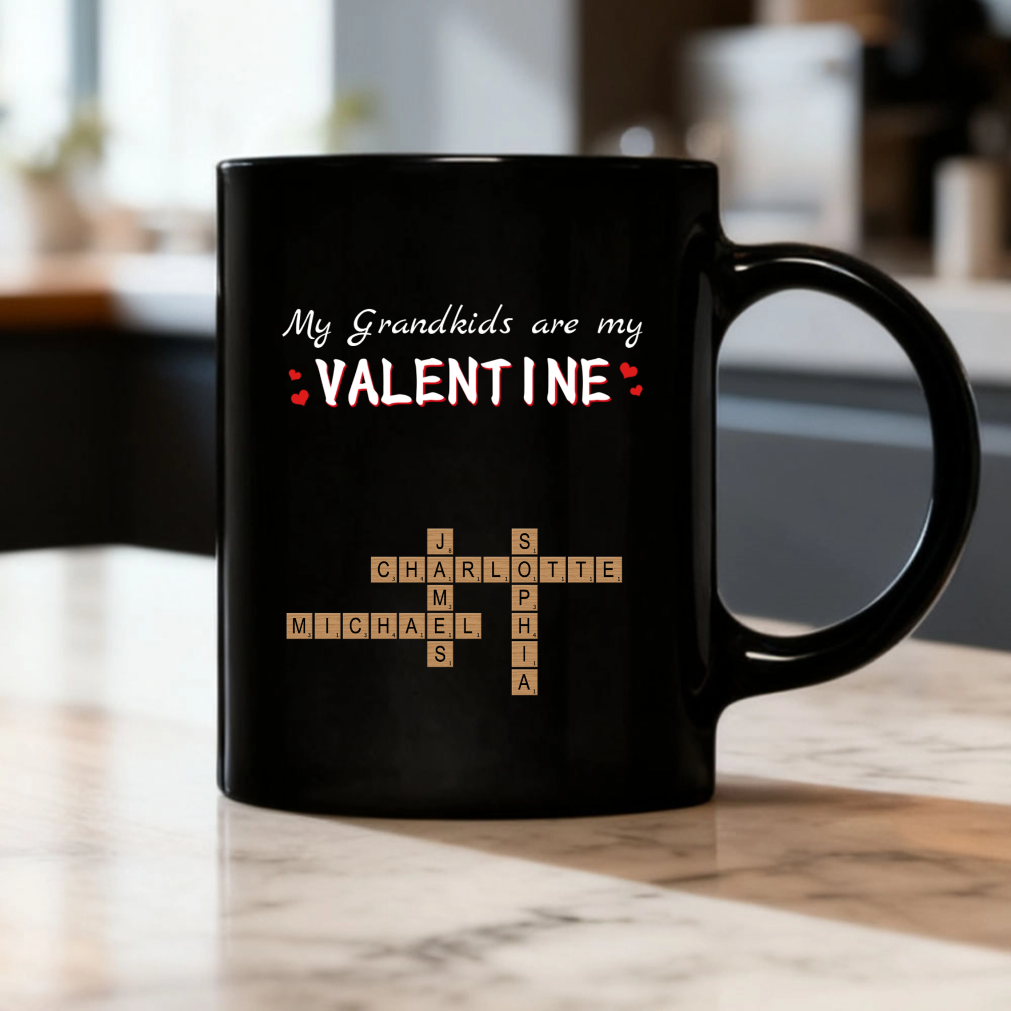 Grandkids Make Life More Grand Personalized Mug, Gift for Grandparents, Family Celebrations