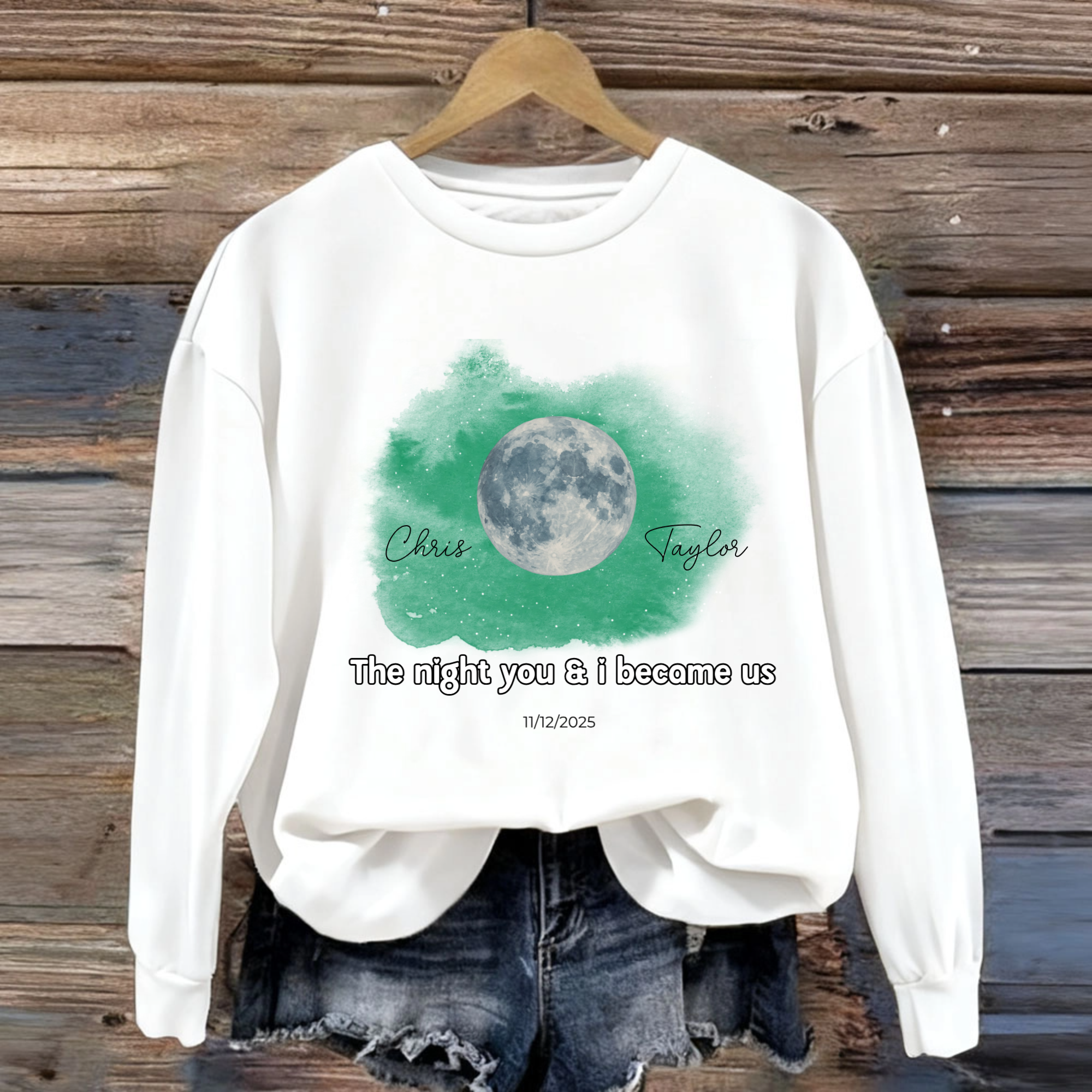 The Night You & I Became Us Personalized Sweatshirt, Couple's Gift for Anniversaries, Valentine’s Day
