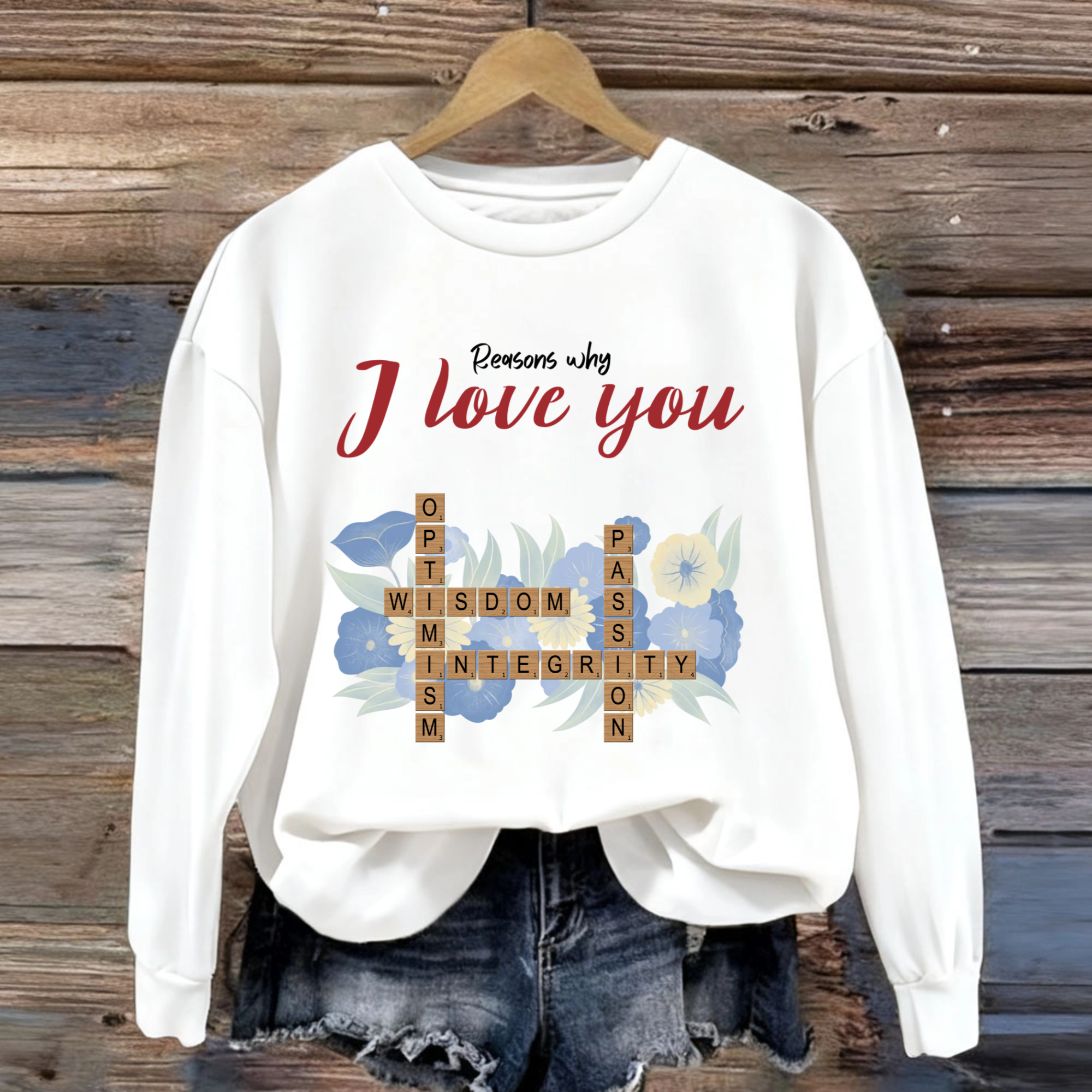 Reasons Why I Love You Personalized Sweatshirt, Gift for Couples, Anniversaries, Valentine’s Day, Unisex Fit