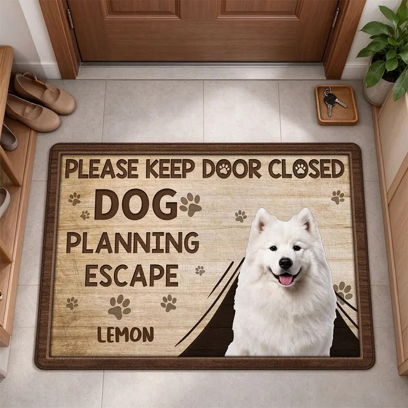 Personalized Dog Photo Doormat, Custom Pet Welcome Mat for Dog Lovers, Housewarming Gift