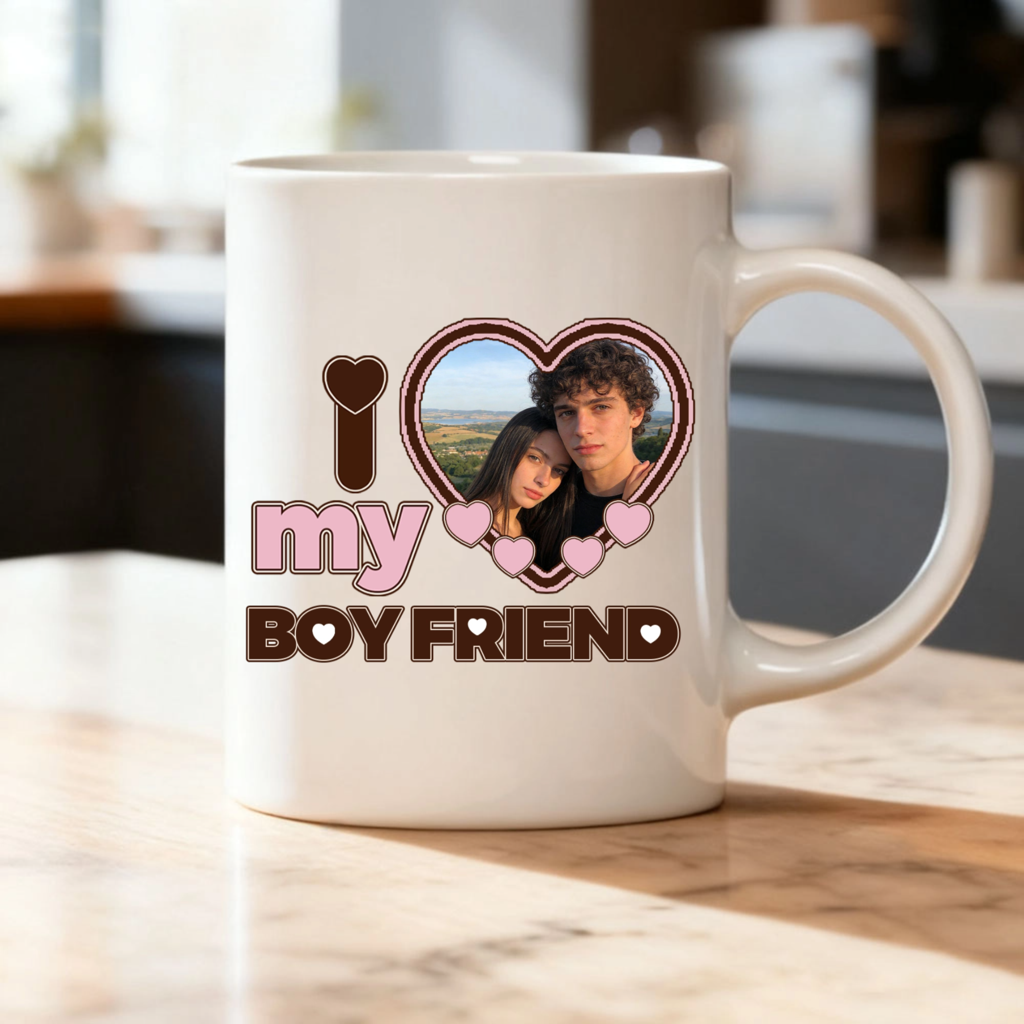 I Love My Girlfriend/Boyfriend Personalized Mug, Perfect for Valentine's Day, Anniversary, Couples Celebration