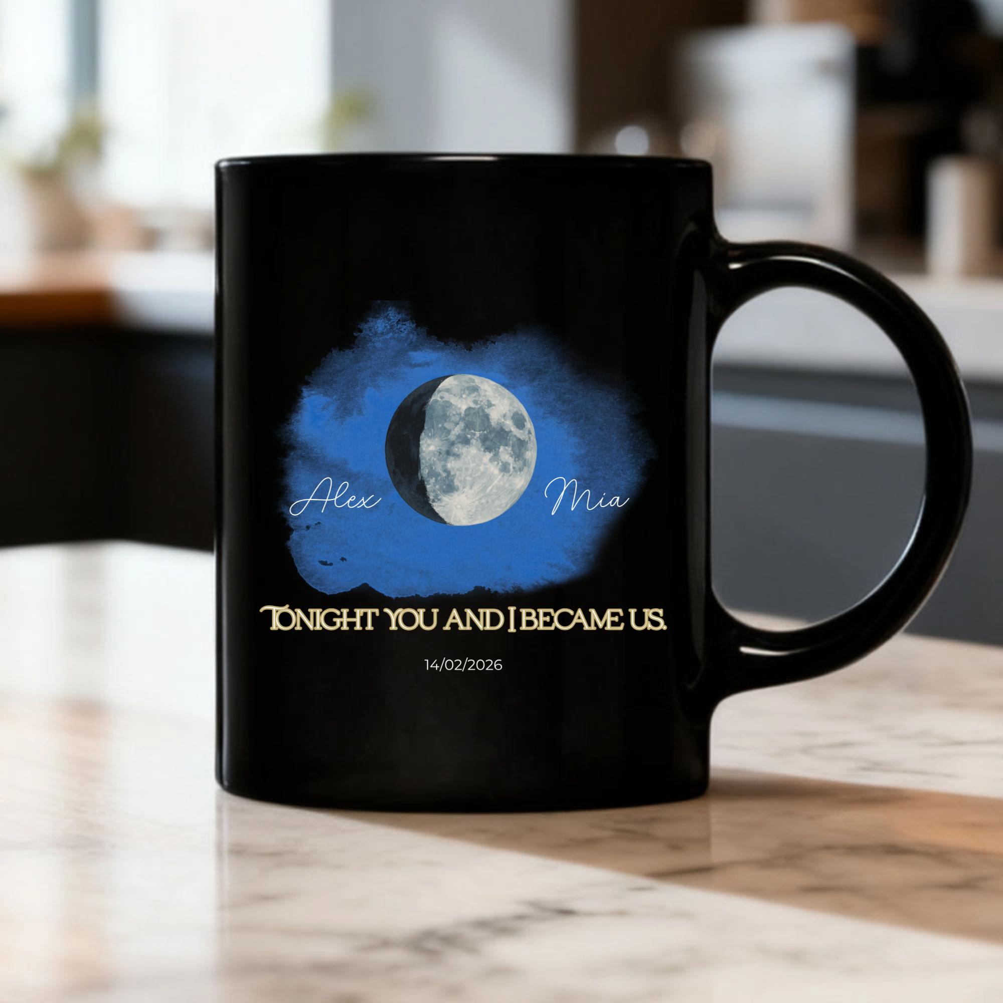 The Night You & I Became Us Personalized Mug, Couple’s Gift for Anniversary, Wedding