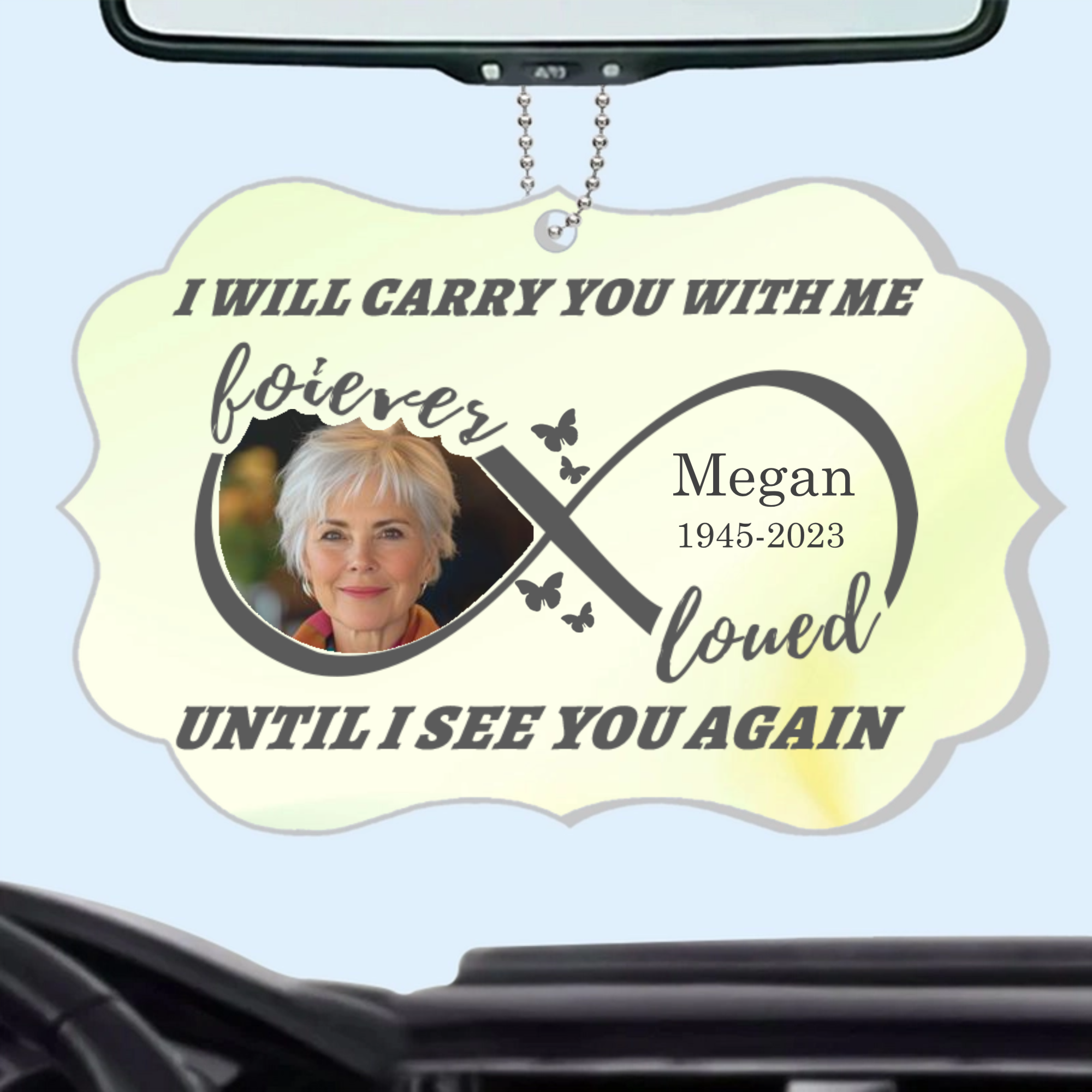 Eternal Love Car Hanger, Custom Car Hanger for Cherished Memories, Perfect Gift of Remembrance