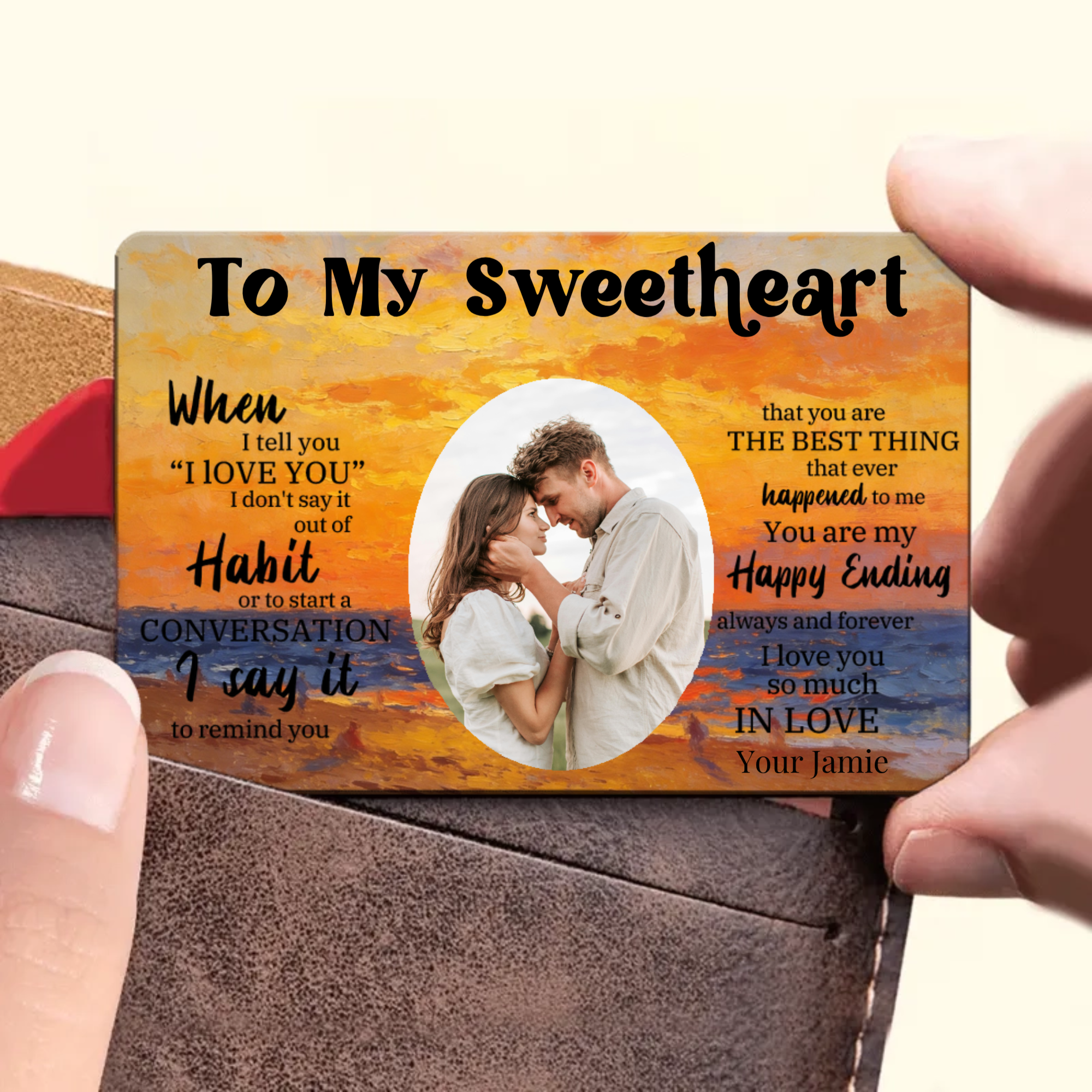 A Deep Love Confession Wallet Card, Gift for Wife, Girlfriend, Sweetheart, Perfect for Anniversary, Valentine's Day