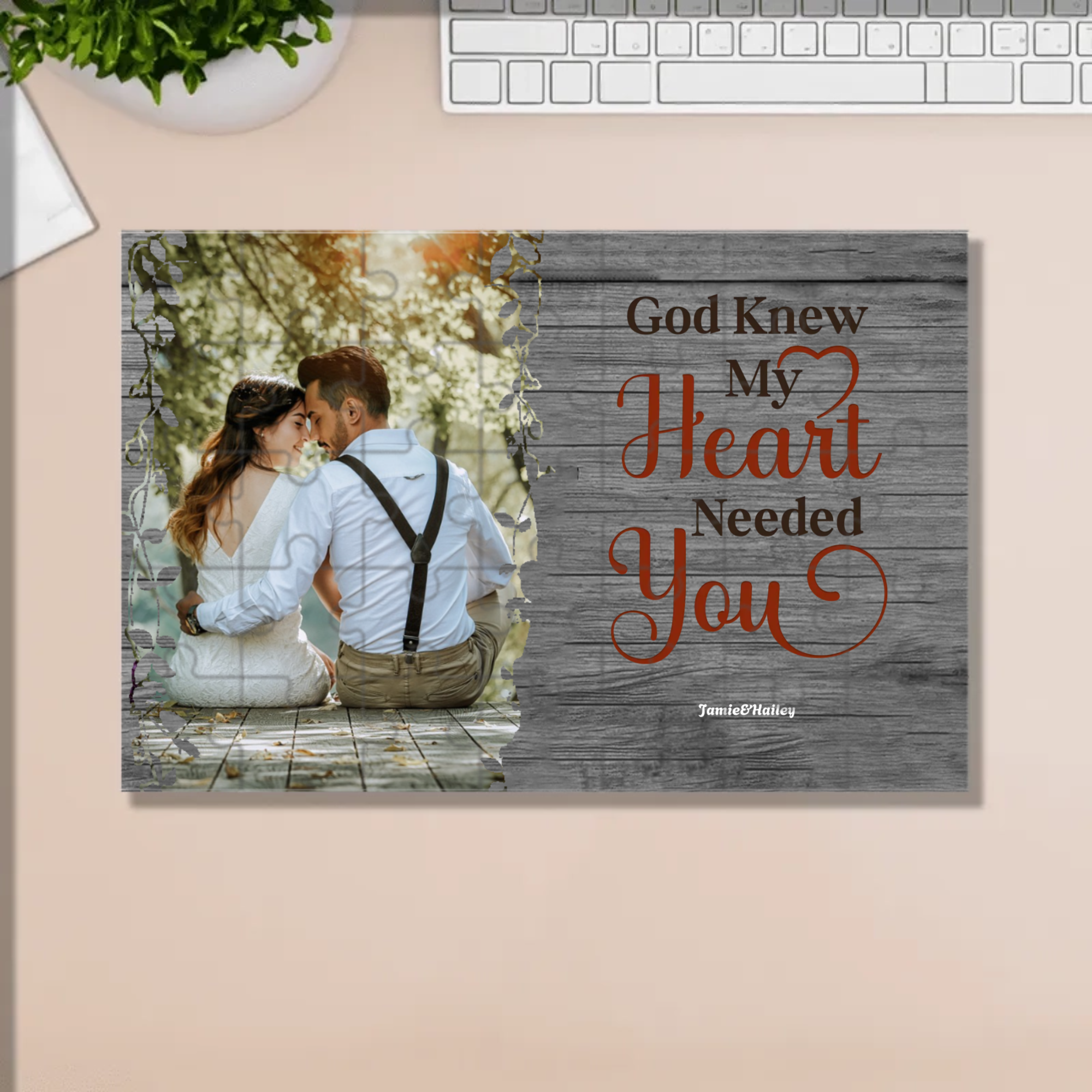 My Favorite Place In All The World Is Next To You, Personalized Photo Plaything, Ideal Romantic Gift for Couples on Valentine's & Anniversaries