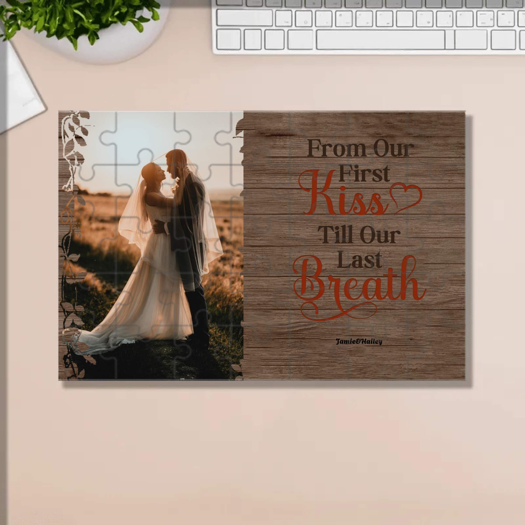 My Favorite Place In All The World Is Next To You, Personalized Photo Plaything, Ideal Romantic Gift for Couples on Valentine's & Anniversaries