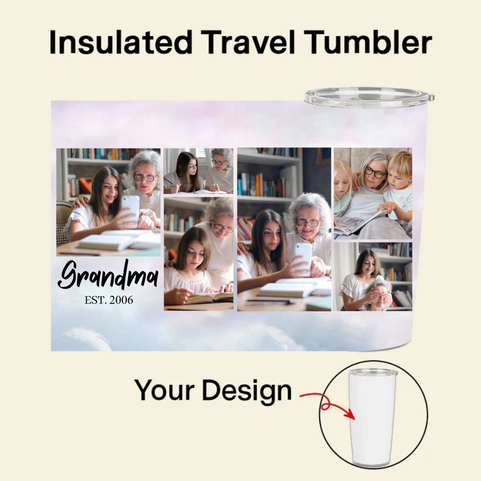 My Kids, My Everlasting Memories Tumbler, Gift for Grandma, Grandpa, Mom, Dad, Perfect for Family Occasions, Anniversary, Christmas