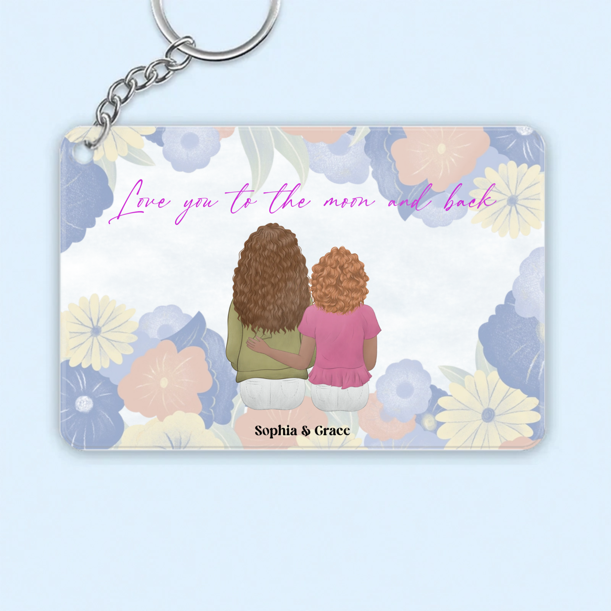 Mom A Title Just Above Queen Personalized Keychain, Gift for Mom, Perfect for Mother’s Day, Birthday, Family Celebration