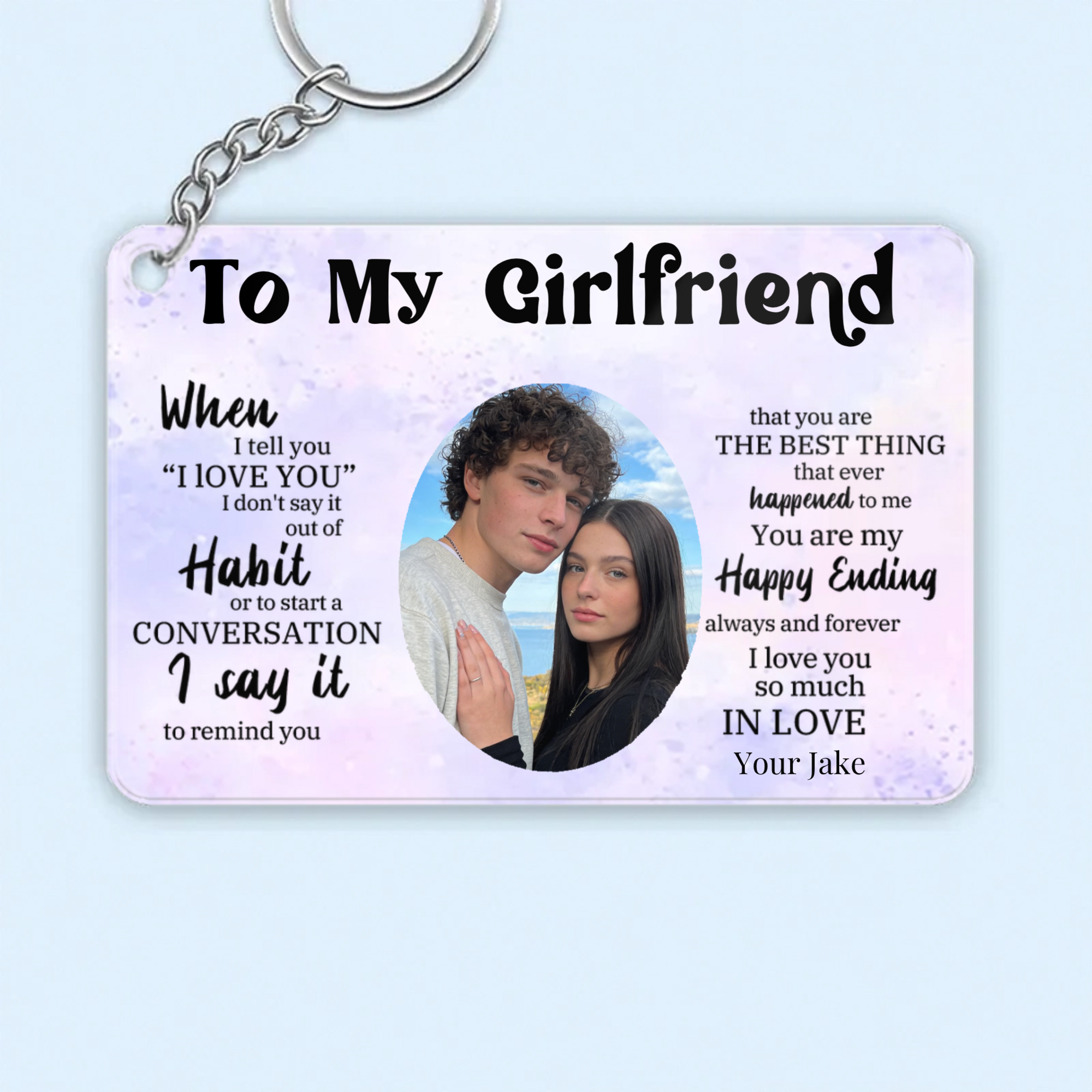 A Deep Love Confession Acrylic Keychain, Gift for Wife, Girlfriend, Perfect for Anniversary, Valentine's Day, Wedding