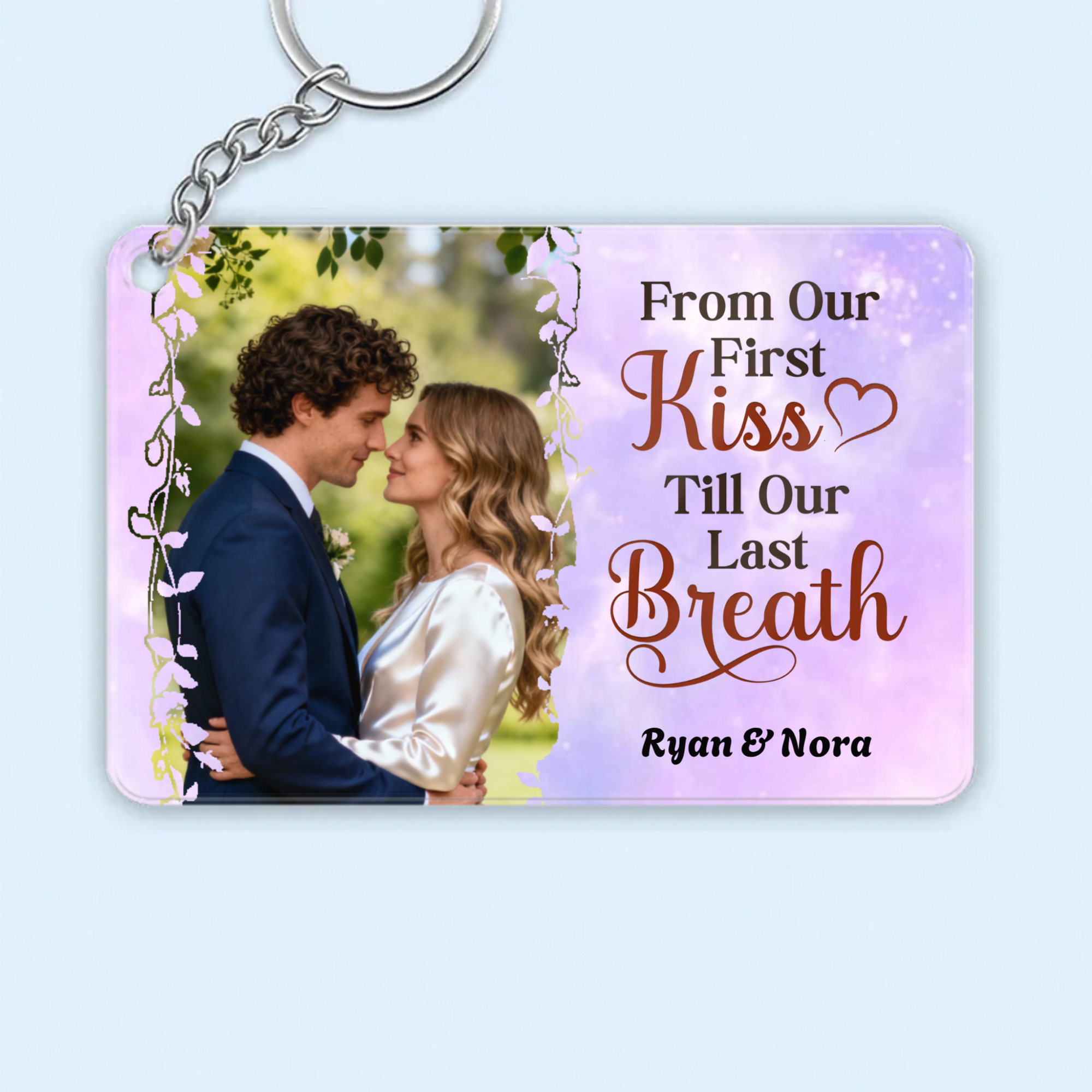 Personalized Acrylic Photo Keychain, Heartfelt Gift for Couples, Lovers, Perfect for Anniversary, Valentine‘s Day, Wedding Souvenir