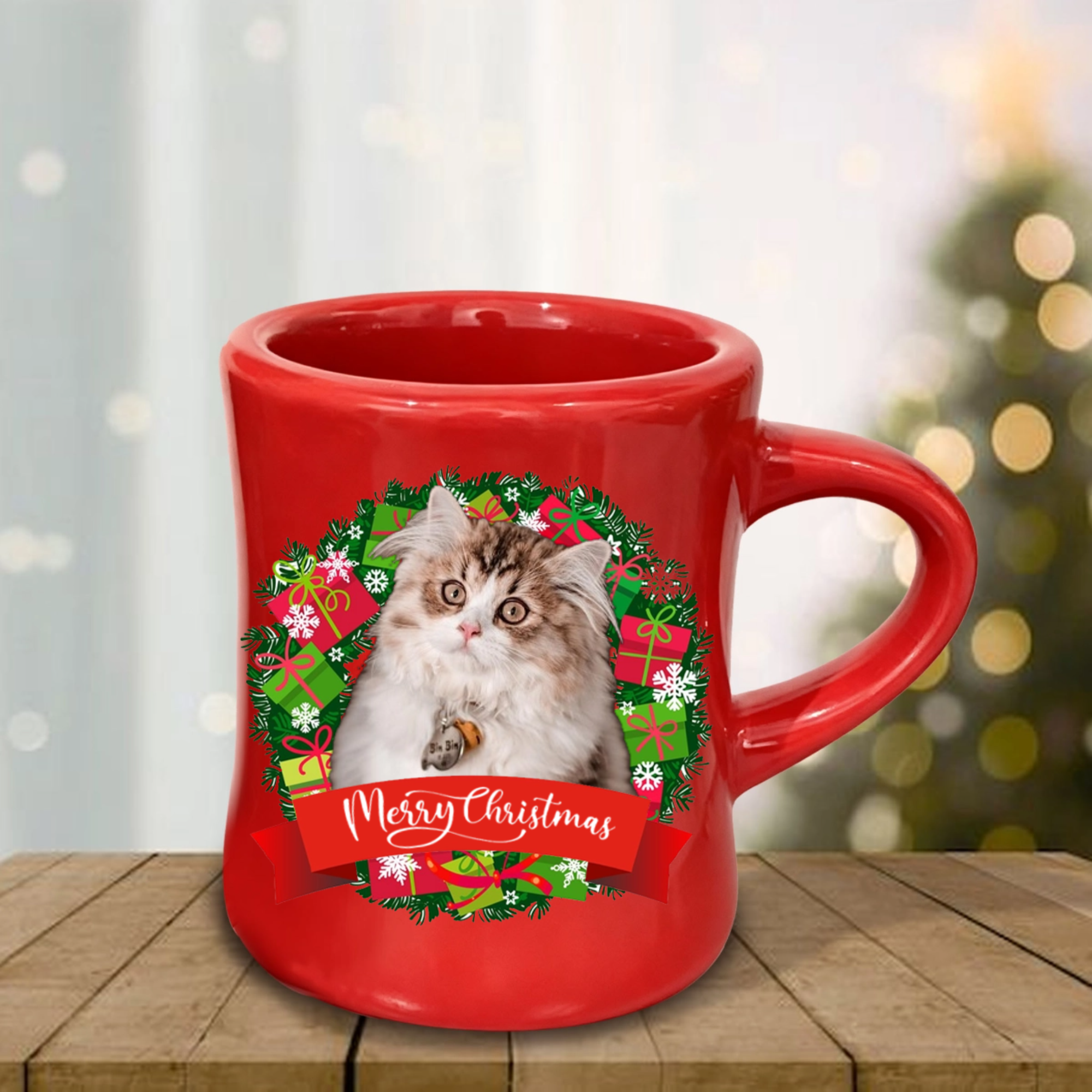 Personalized Christmas Photo Mug, Heartwarming Gift for Family & Couples, Christmas Celebration and Holiday Gathering