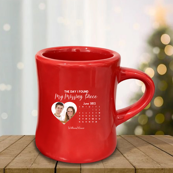 Personalized The Day I Found My Missing Piece Mug, Perfect Gift For Couple