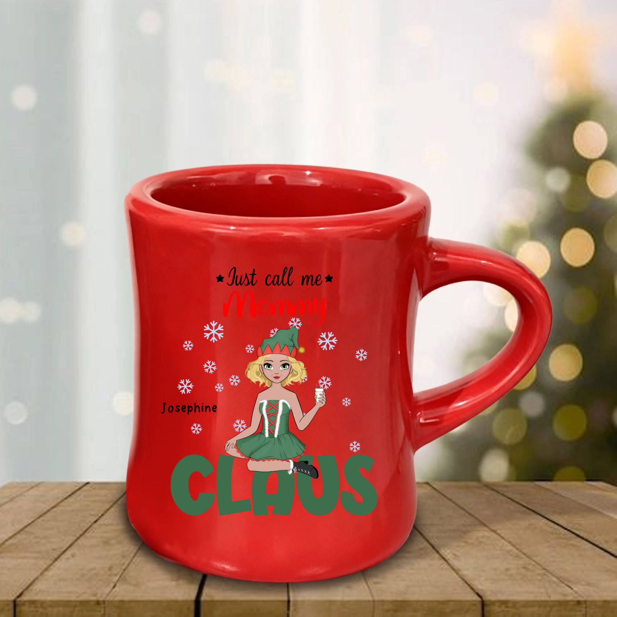 Just call me Mommy Claus Personalized Mug, Christmas Gift for Moms, Aunts and Grandmas