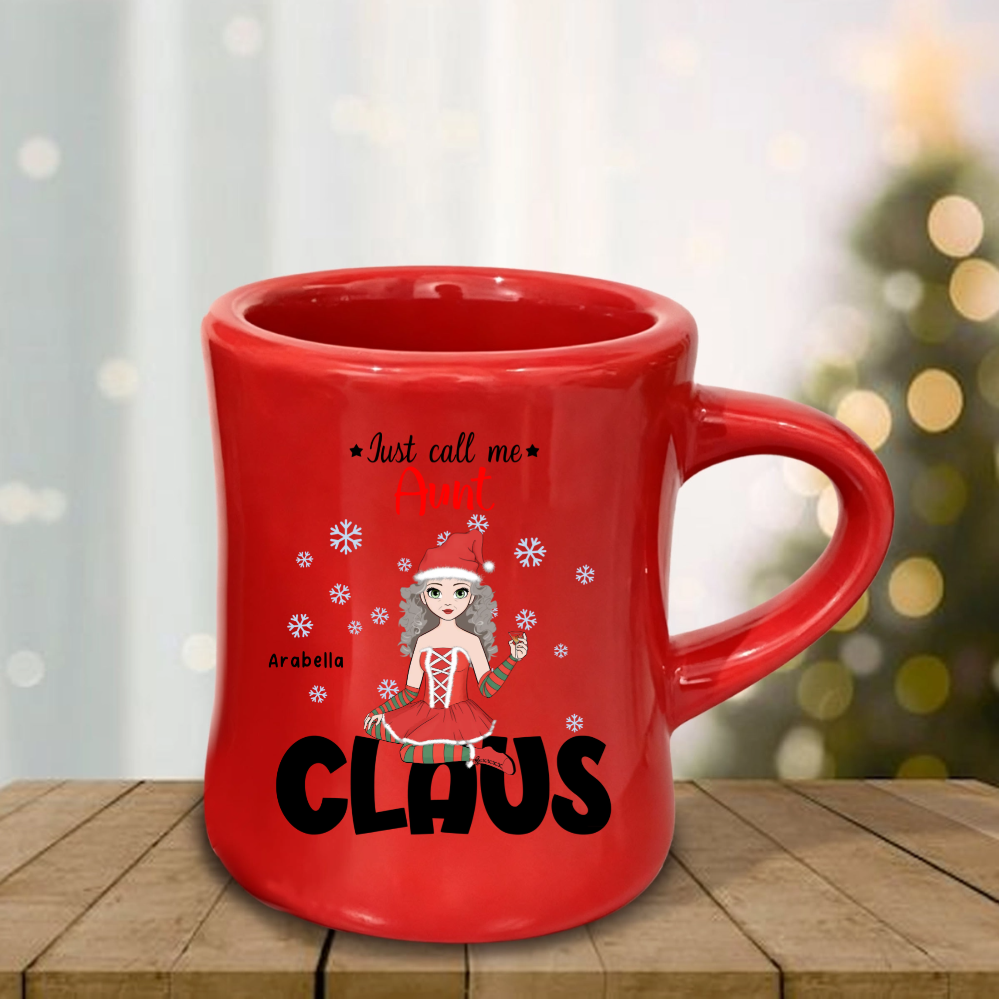 Just call me Mommy Claus Personalized Mug, Christmas Gift for Moms, Aunts and Grandmas