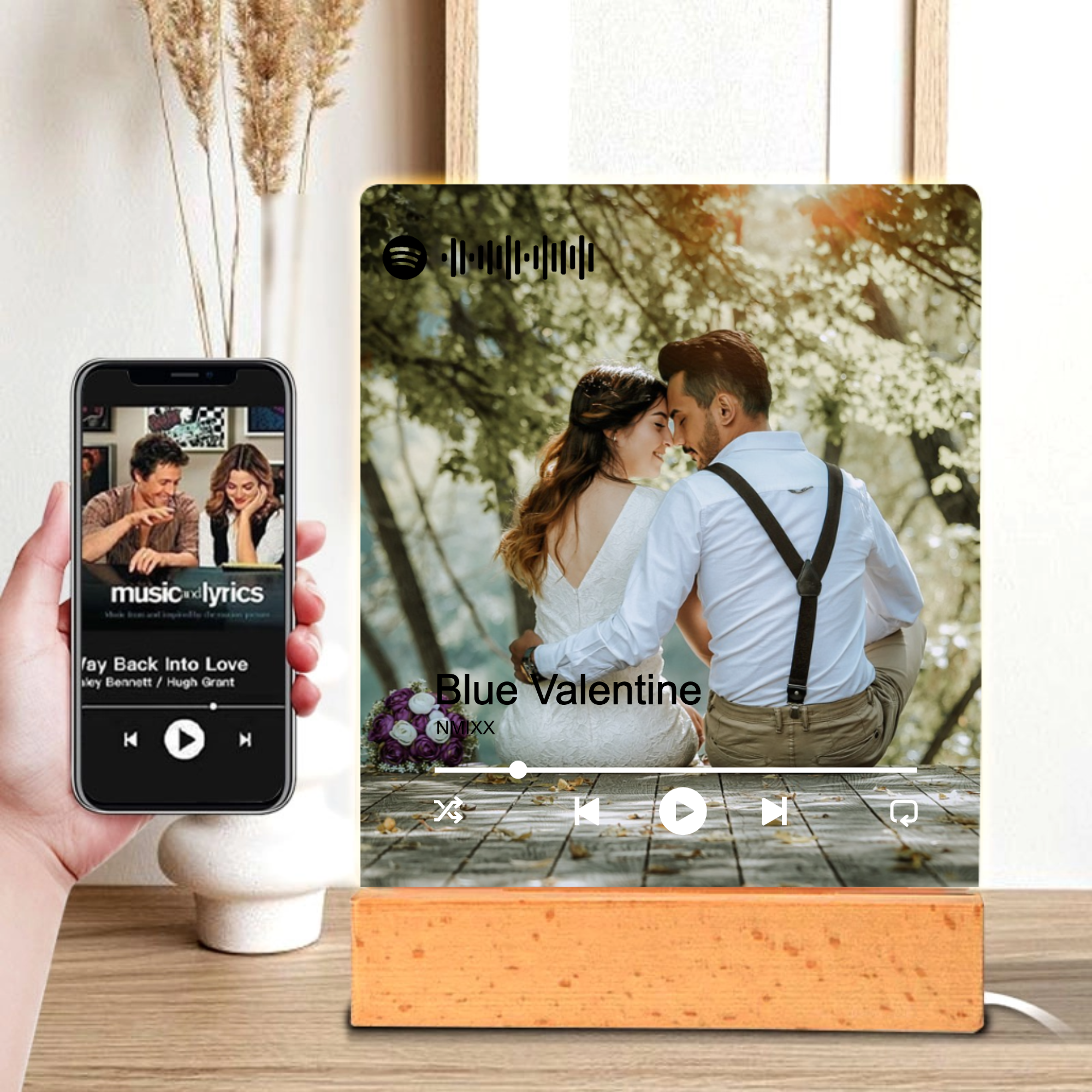 Personalized Our Favorite Song Spotify Player Night Light, Anniversary, Valentine‘s Day Gift For Couples