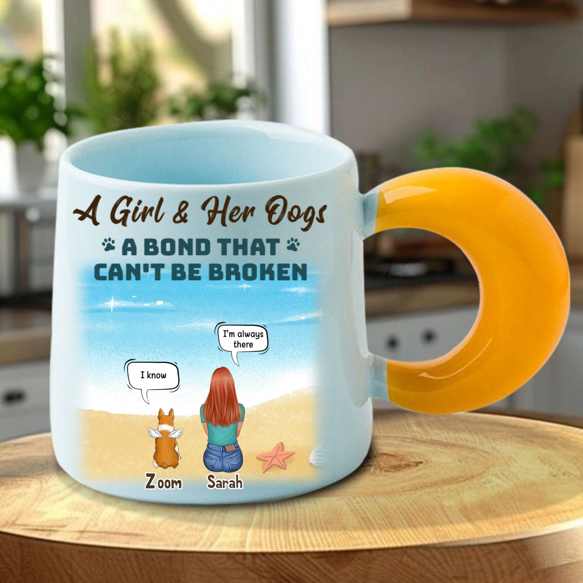 A Bond That Can't Be Broken Personalized Mug, Emotional Gift for Pet Lovers, Dog Owners, Christmas, Birthday
