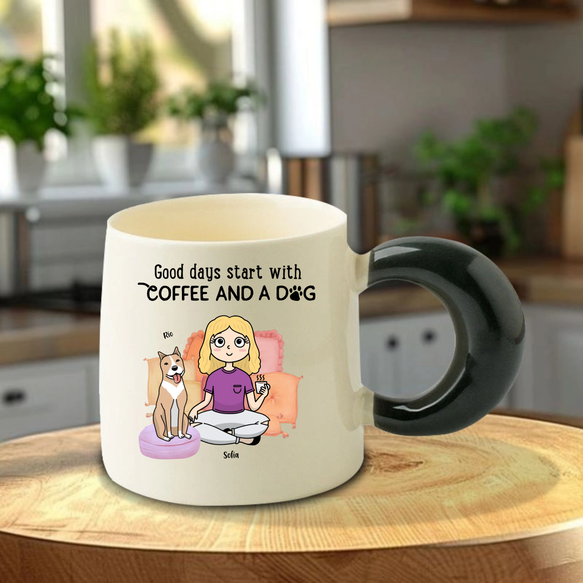 Personalized Good Days Start With Coffee And A Dog Mug, A Cozy Gift For Your Best Friend