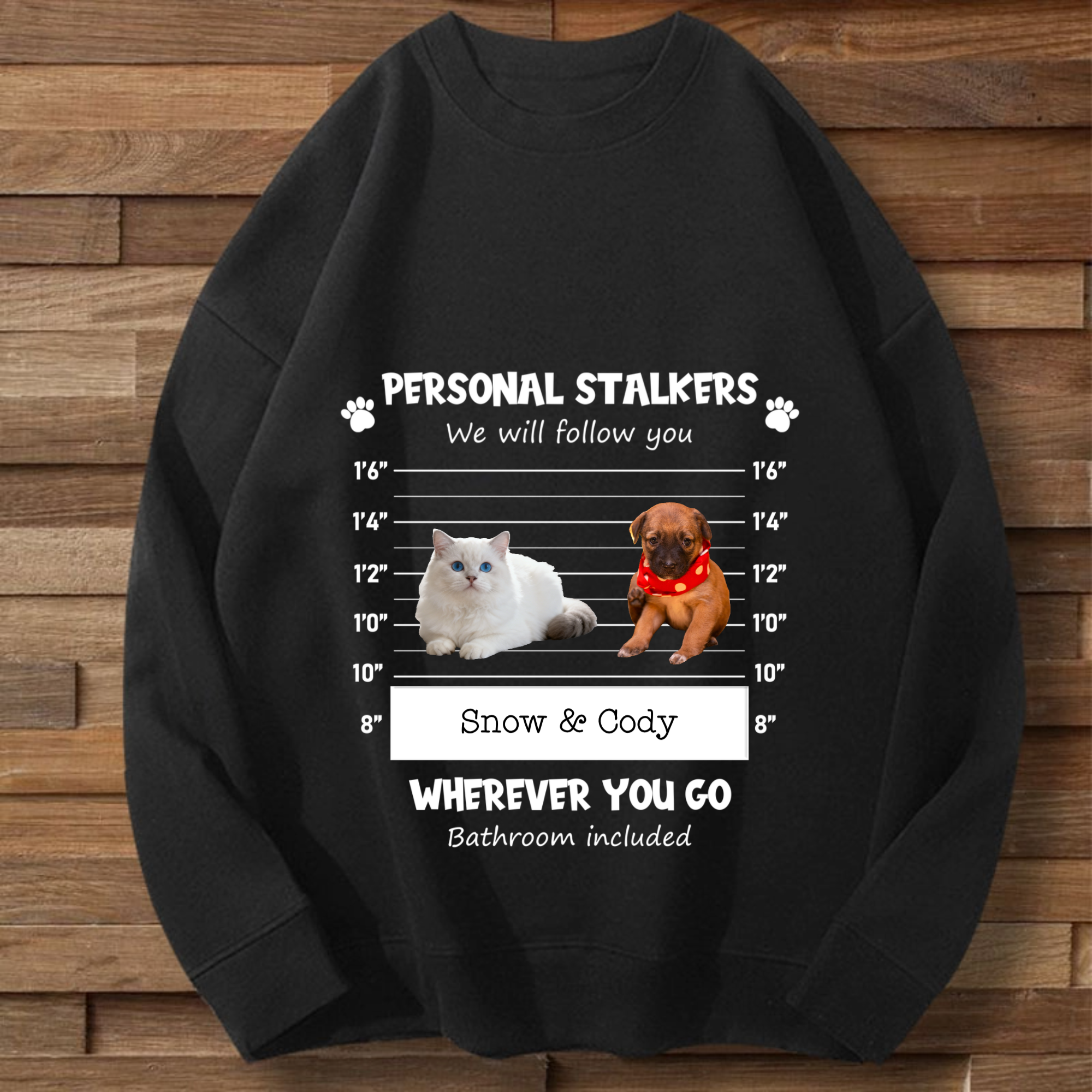 Personal Stalkers Sweatshirt, Unisex Gift for Pet Lovers, Dog & Cat Owners, Perfect for Casual Wear, Pet Owner Celebration