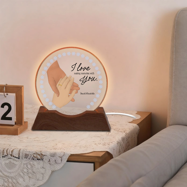 You & Me Personalized Night Light, Romantic Gift For Couples, Wedding Anniversary And Valentine's Day