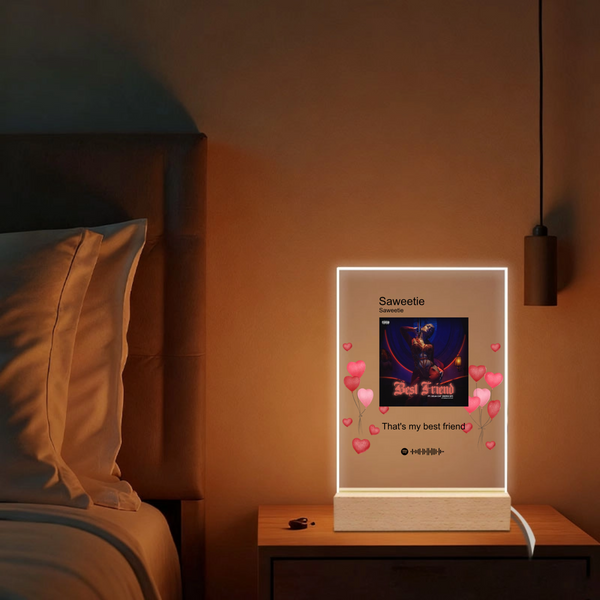 Personalized Spotify Music Player Night Light, Gift for Music Lovers and Friends, Bedroom Decor and Birthday Gift