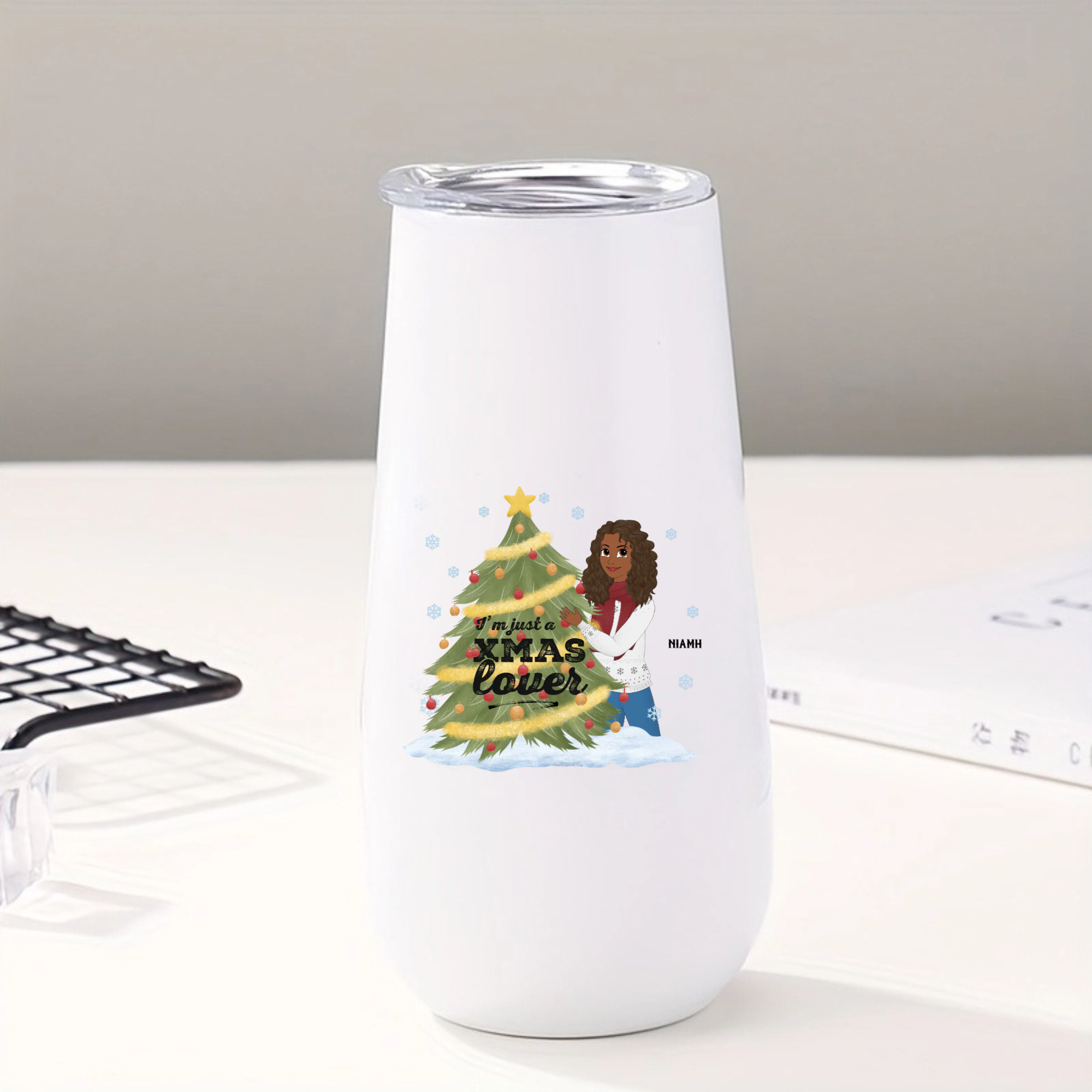 Christmas Lover Personalized Tumbler, Festive Gift For Women And Girls, Holiday Parties And Christmas Celebrations