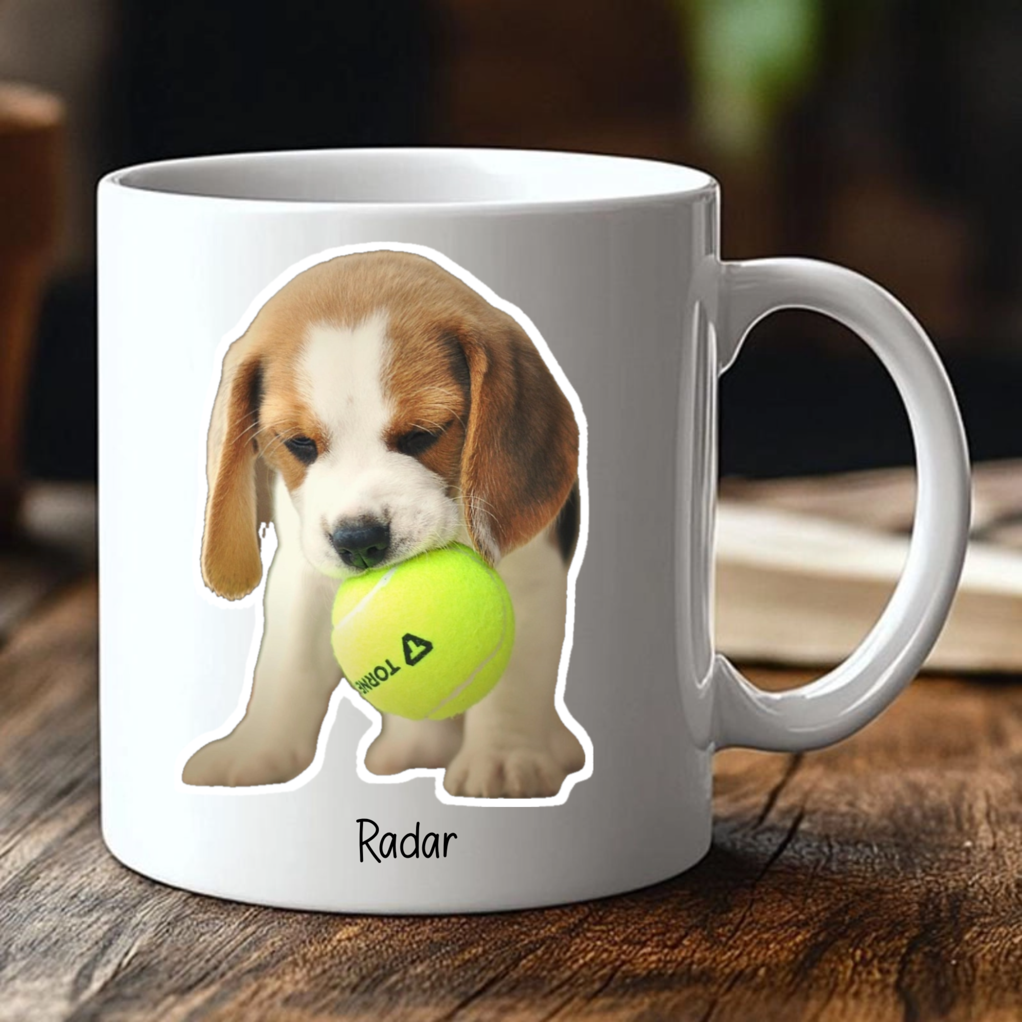 Personalized Pet Photo Mug, Custom Pet Portrait with Name Design, Heartwarming Gift for Pet Lovers, Birthday and Christmas Celebration