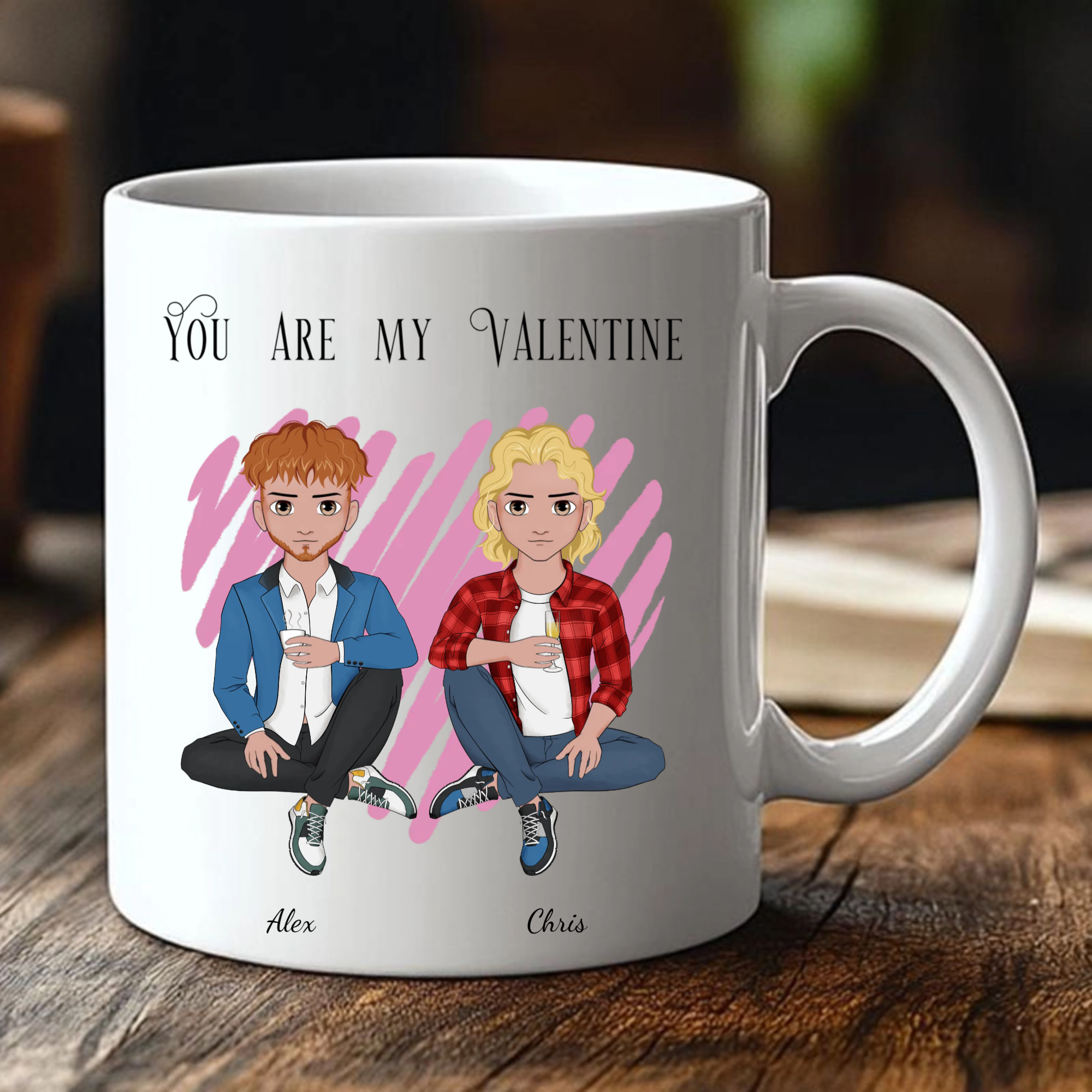 You Are My Valentine Personalized Mug, Valentine’s Day, Anniversary Gift for Couples, Fiancés