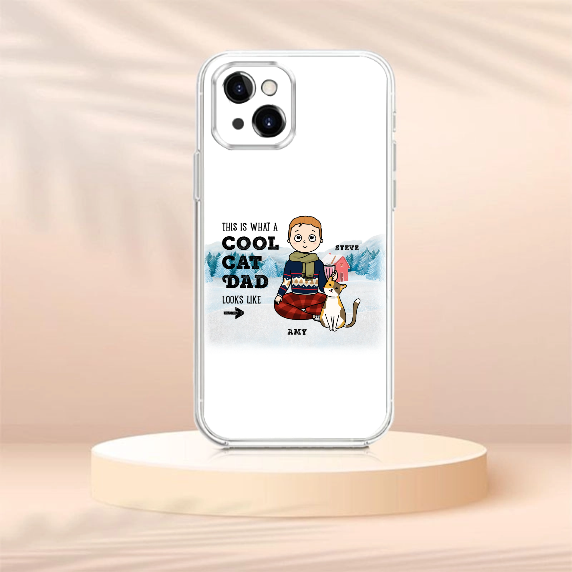 This Is What A Cool Dog Dad Looks Like Phone Case, Personalized Holiday Gift For Dog Owners And Cat Lovers, Christmas Celebration And Pet Owner Appreciation