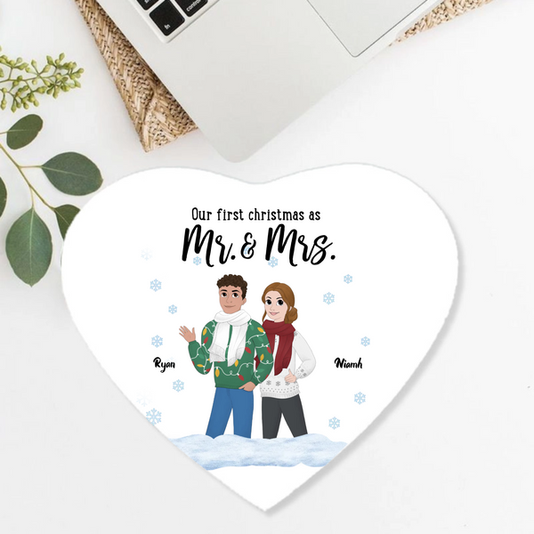 Christmas is Better with You Personalized Mouse Pad, Holiday Gift for Couples and Families, Christmas Celebration and Office Use
