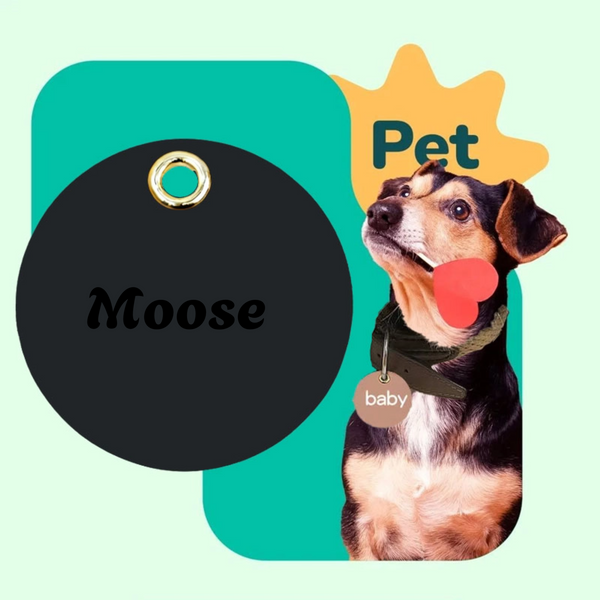 Personalized Round Pet ID Tag, PU Leather Pet Collar Tag, Gifts for Pet Owners on Birthdays and Holidays